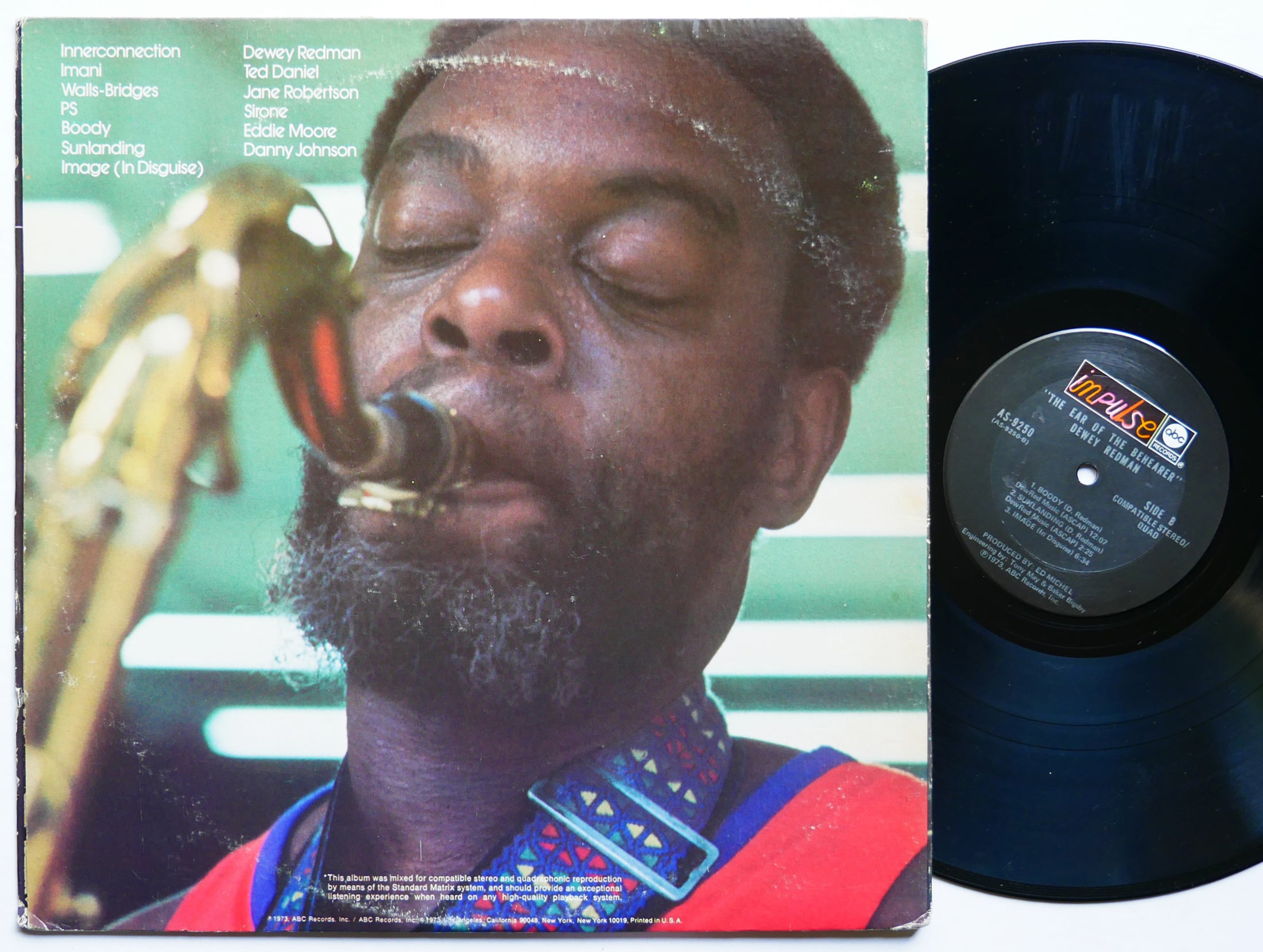 DEWEY REDMAN The Ear Of The Behearer LP IMPULSE! AS-9250 US 1973 Ted Daniel