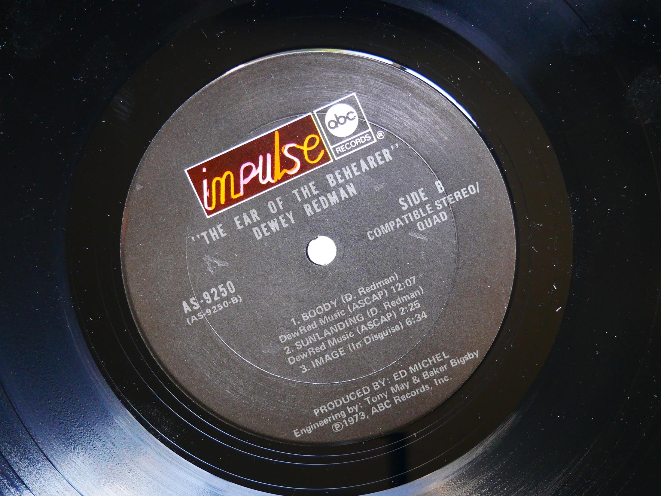 DEWEY REDMAN The Ear Of The Behearer LP IMPULSE! AS-9250 US 1973 Ted Daniel