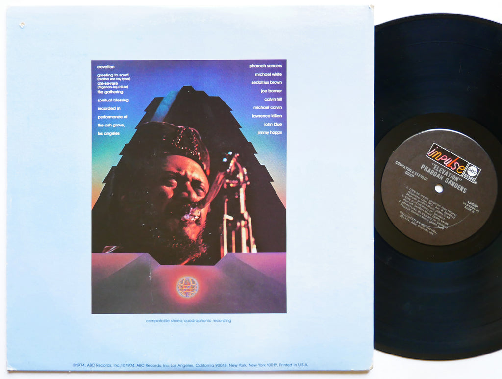 PHAROAH SANDERS Elevation LP IMPULSE! AS-9261 Orig US 1974 Spiritual Jazz