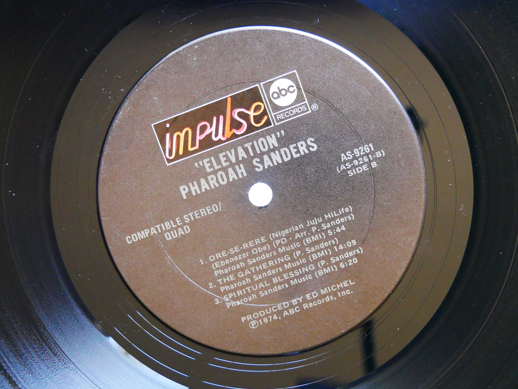 PHAROAH SANDERS Elevation LP IMPULSE! AS-9261 Orig US 1974 Spiritual Jazz