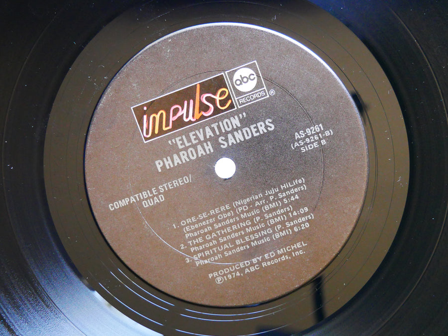 PHAROAH SANDERS Elevation LP IMPULSE! AS-9261 Orig US 1974 Spiritual Jazz