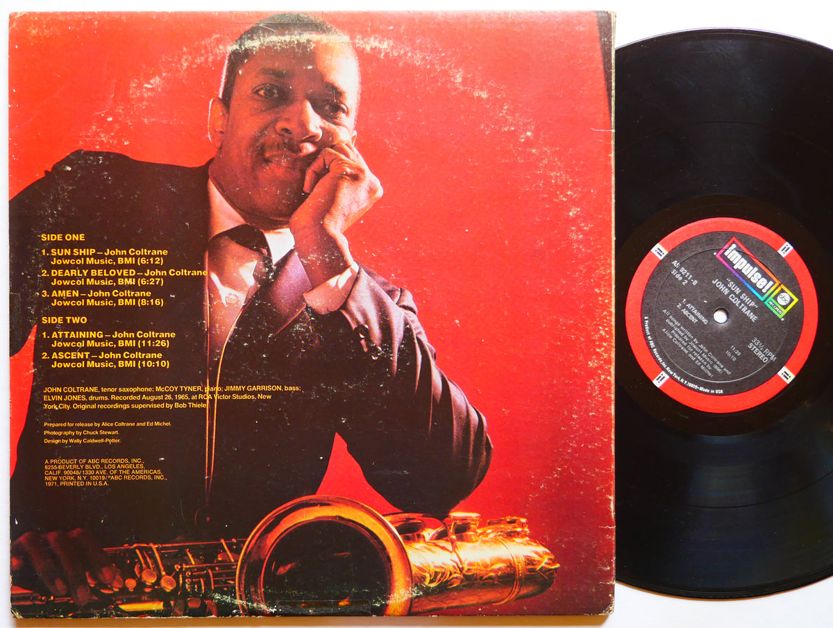 JOHN COLTRANE Sun Ship LP IMPULSE! AS-9211 US 1971 McCoy Tyner Elvin Jones