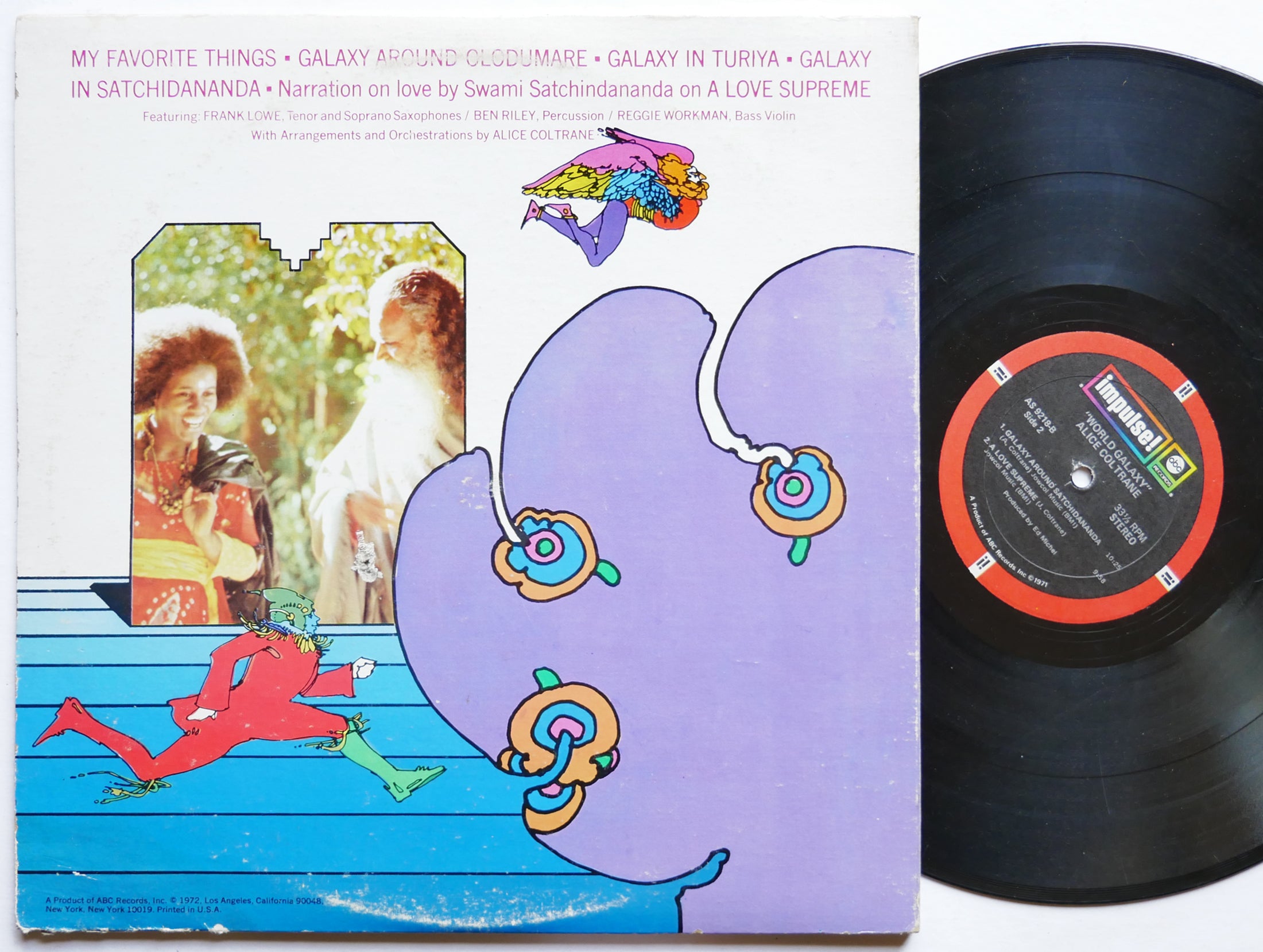 ALICE COLTRANE With Strings World Galaxy LP IMPULSE! AS-9218 US 1972 Frank Lowe