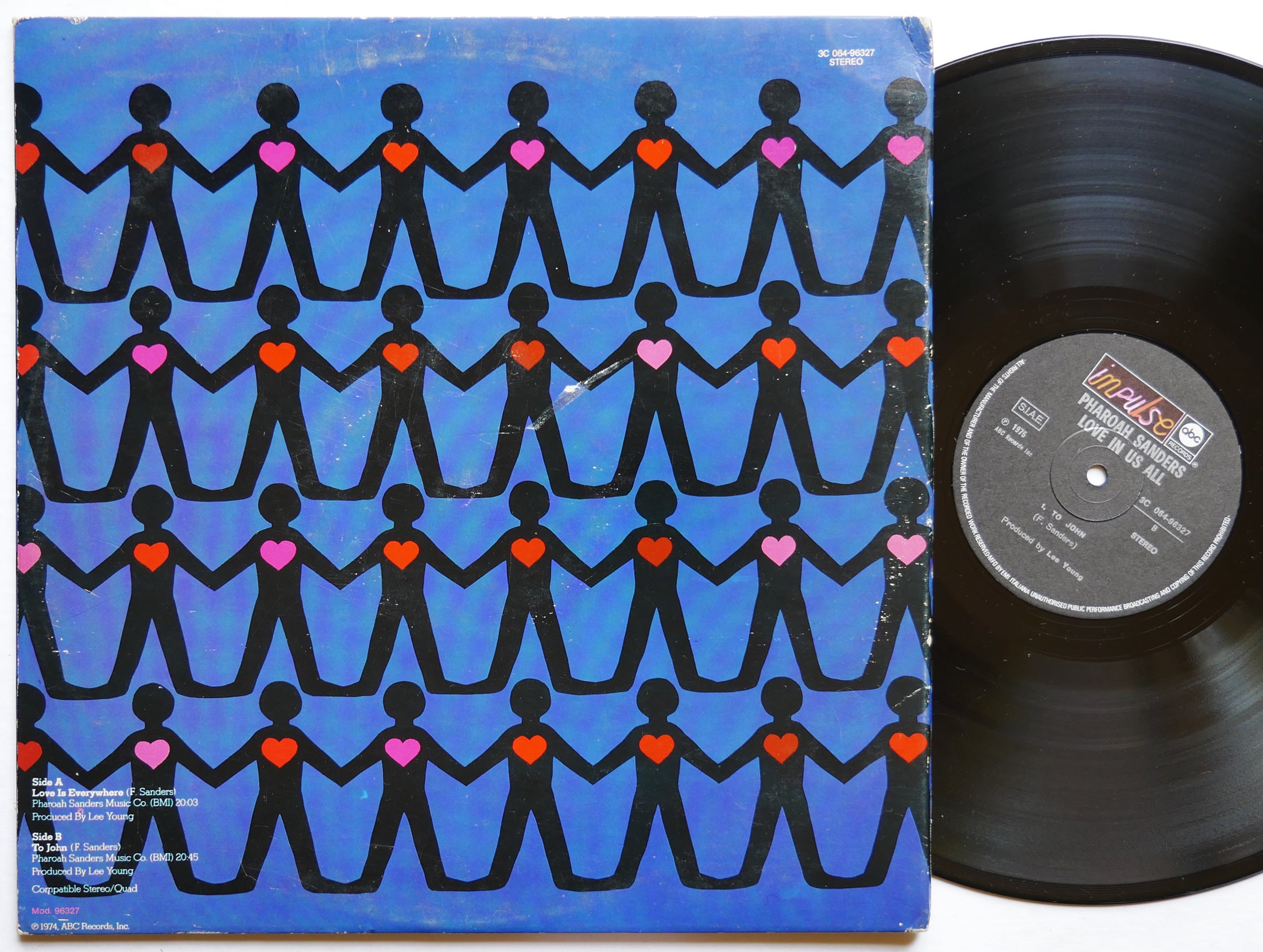 PHAROAH SANDERS Love In Us All LP IMPULSE! ASD-9280 ITALY 1974 Cecil McBee VG+
