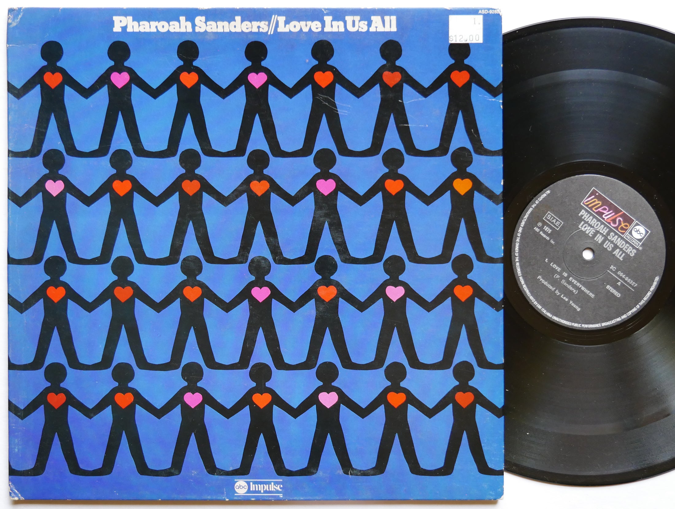 PHAROAH SANDERS Love In Us All LP IMPULSE! ASD-9280 ITALY 1974 Cecil McBee VG+