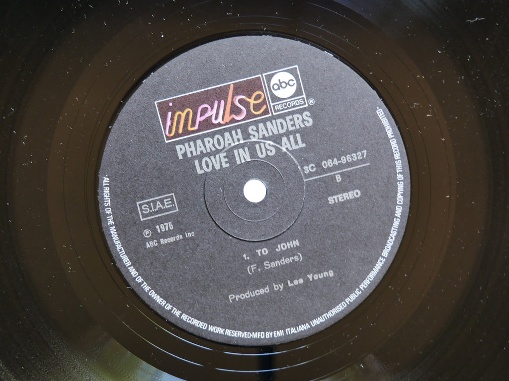 PHAROAH SANDERS Love In Us All LP IMPULSE! ASD-9280 ITALY 1974 Cecil McBee VG+