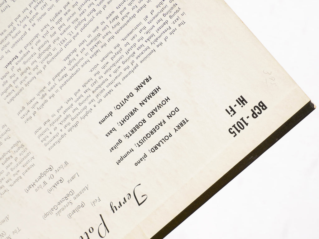 TERRY POLLARD Self Titled 10" LP BETHLEHEM RECORDS BCP 1015 MONO Howard Roberts