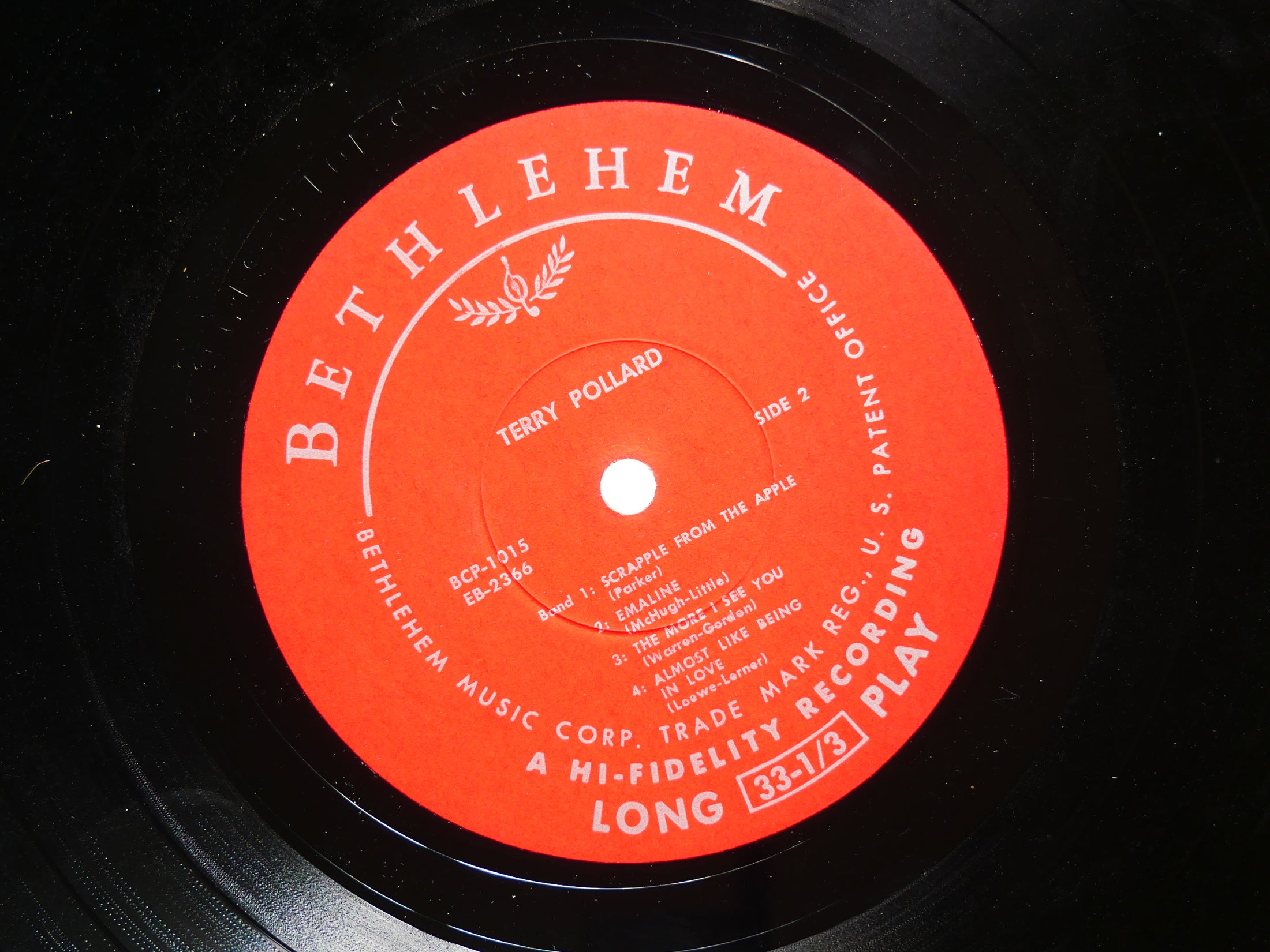 TERRY POLLARD Self Titled 10" LP BETHLEHEM RECORDS BCP 1015 MONO Howard Roberts