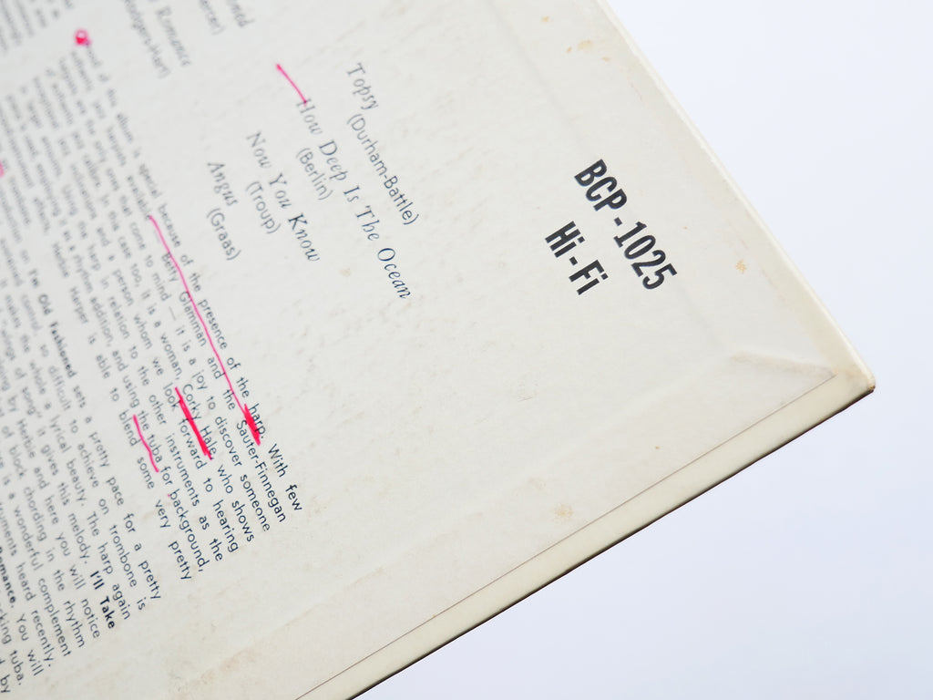 HERBIE HARPER 10" LP BETHLEHEM RECORDS BCP 1025 DG MONO JAZZ Charlie Mariano