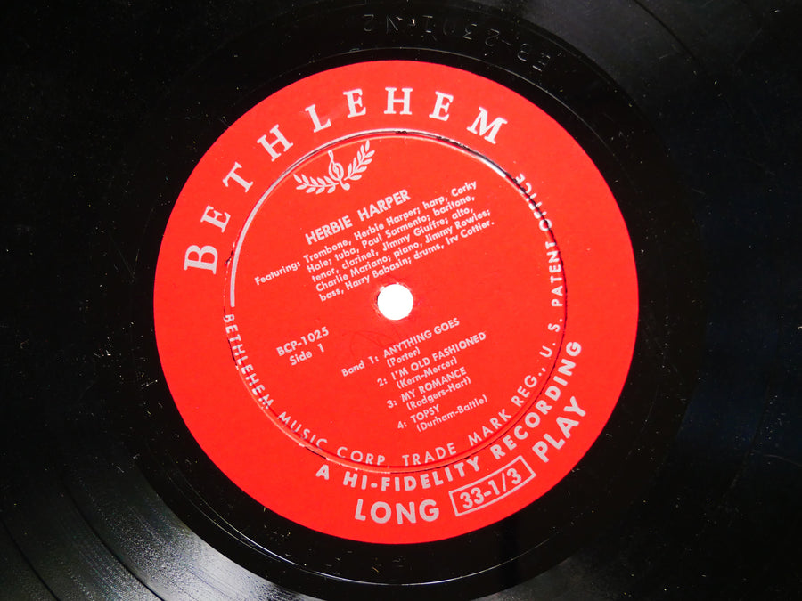 HERBIE HARPER 10" LP BETHLEHEM RECORDS BCP 1025 DG MONO JAZZ Charlie Mariano