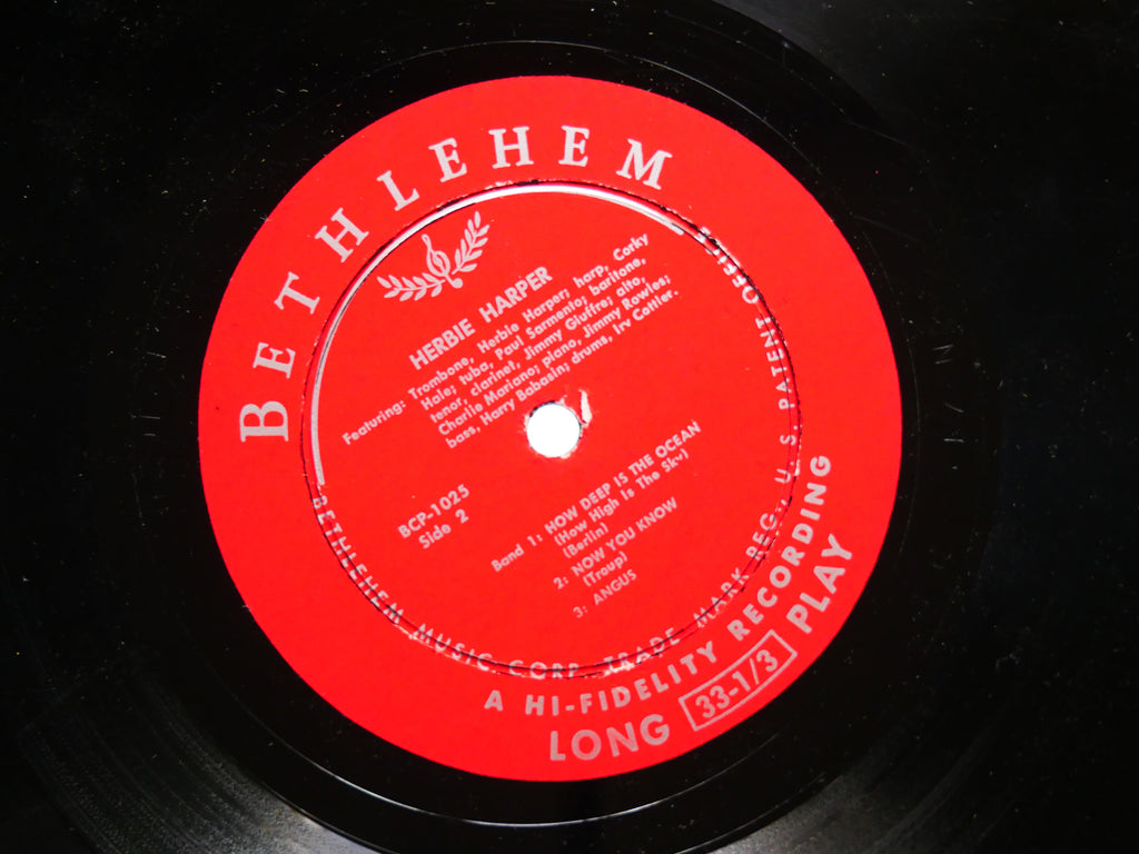 HERBIE HARPER 10" LP BETHLEHEM RECORDS BCP 1025 DG MONO JAZZ Charlie Mariano