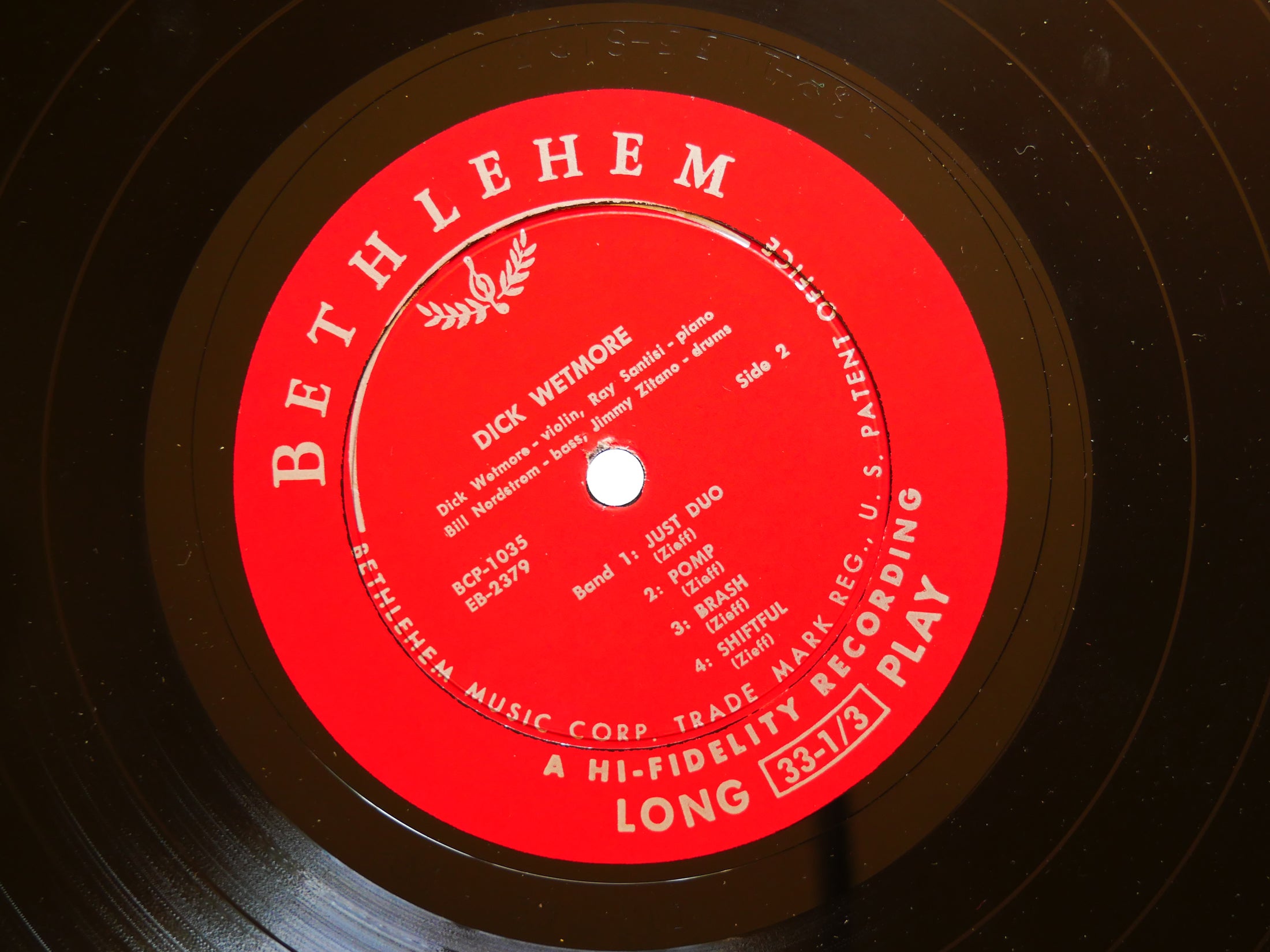 DICK WETMORE Self Titled 10" LP BETHLEHEM RECORDS BCP 1035 US 1955 DG MONO VG+