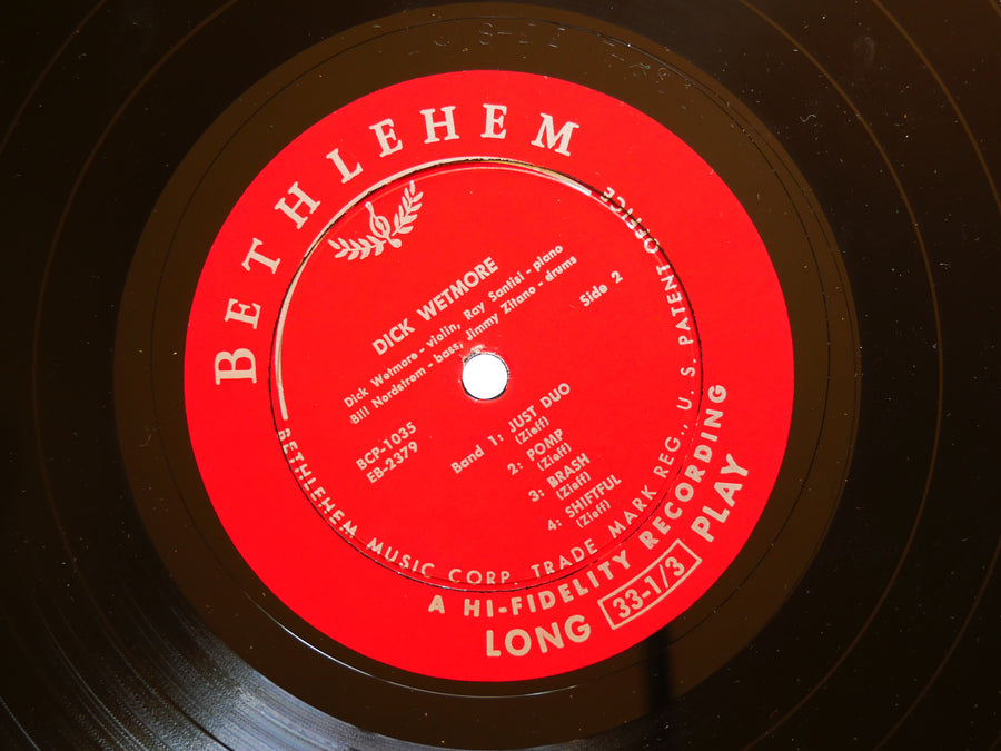 DICK WETMORE Self Titled 10" LP BETHLEHEM RECORDS BCP 1035 US 1955 DG MONO VG+