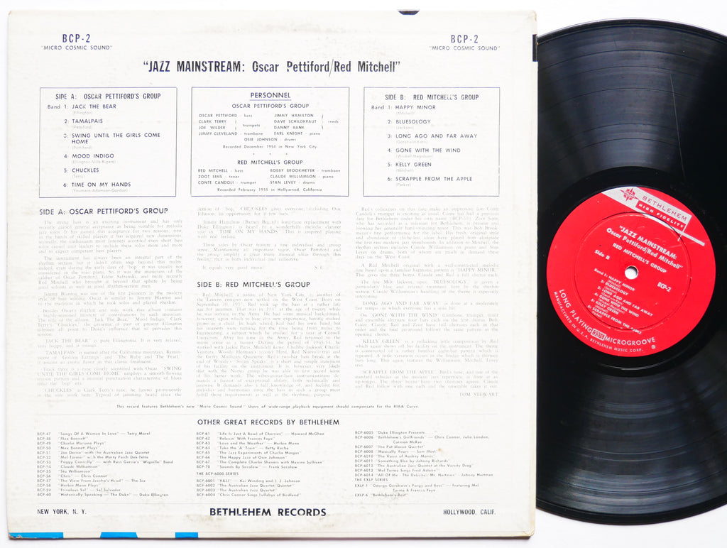 OSCAR PETTIFORD RED MITCHELL Jazz Mainstream LP BETHLEHEM RECORDS BCP-2 US 1957