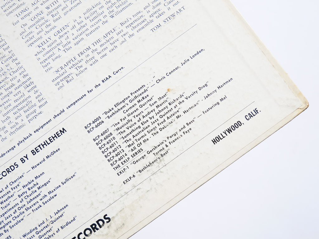 OSCAR PETTIFORD RED MITCHELL Jazz Mainstream LP BETHLEHEM RECORDS BCP-2 US 1957