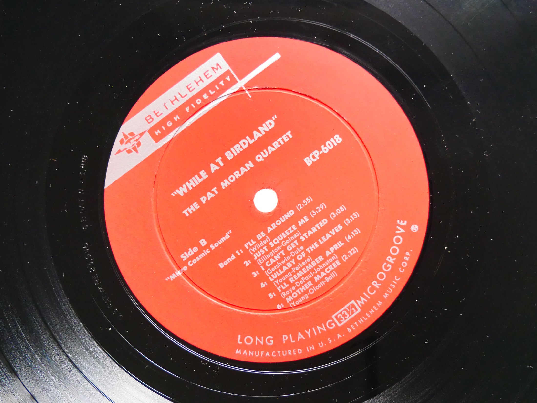 PAT MORAN QUARTET While At Birdland LP BETHLEHEM BCP6018 DG MONO Oscar Pettiford