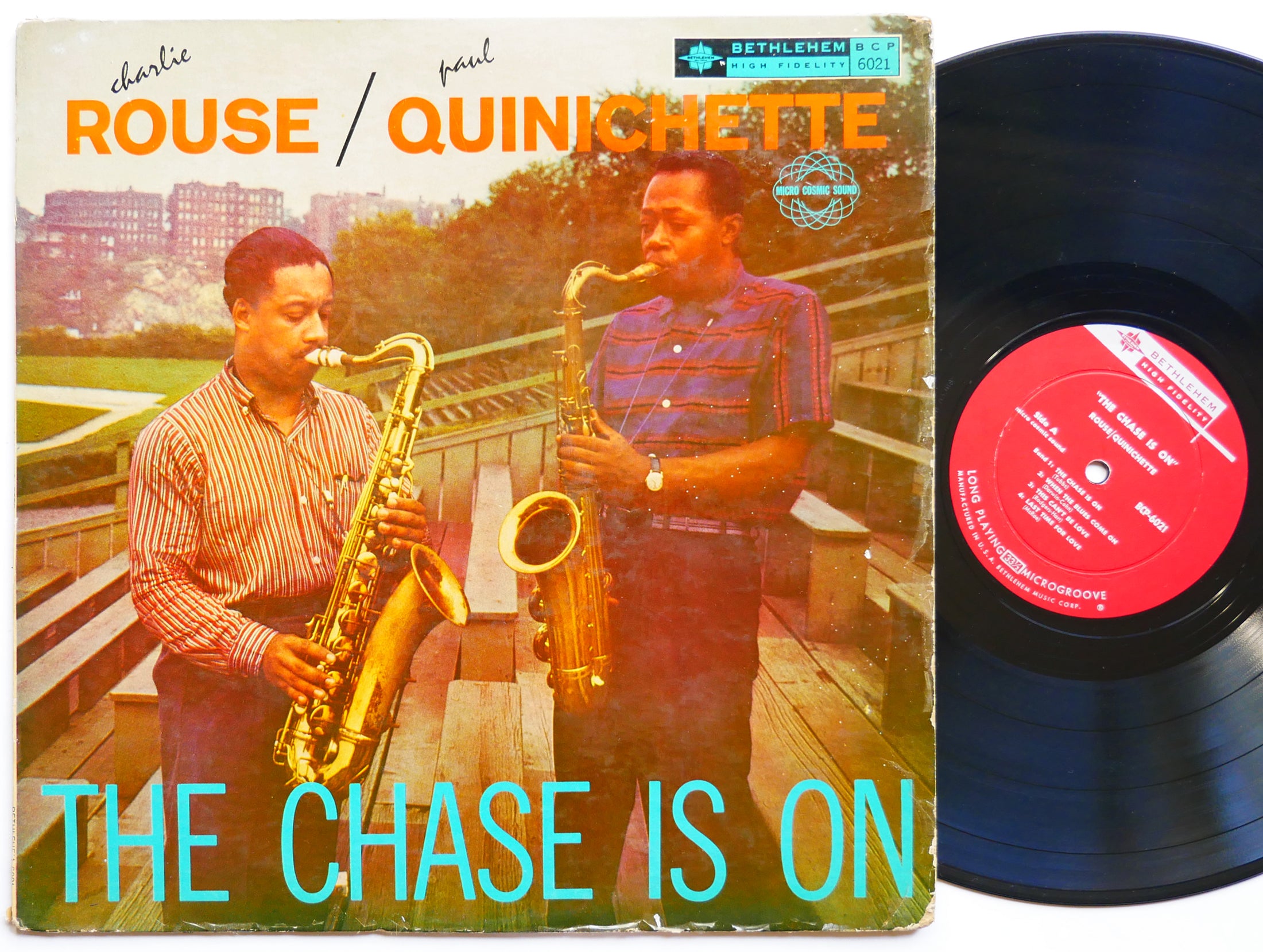 CHARLIE ROUSE PAUL QUINICHETTE The Chase Is On LP BETHLEHEM BCP 6021 US '57 MONO