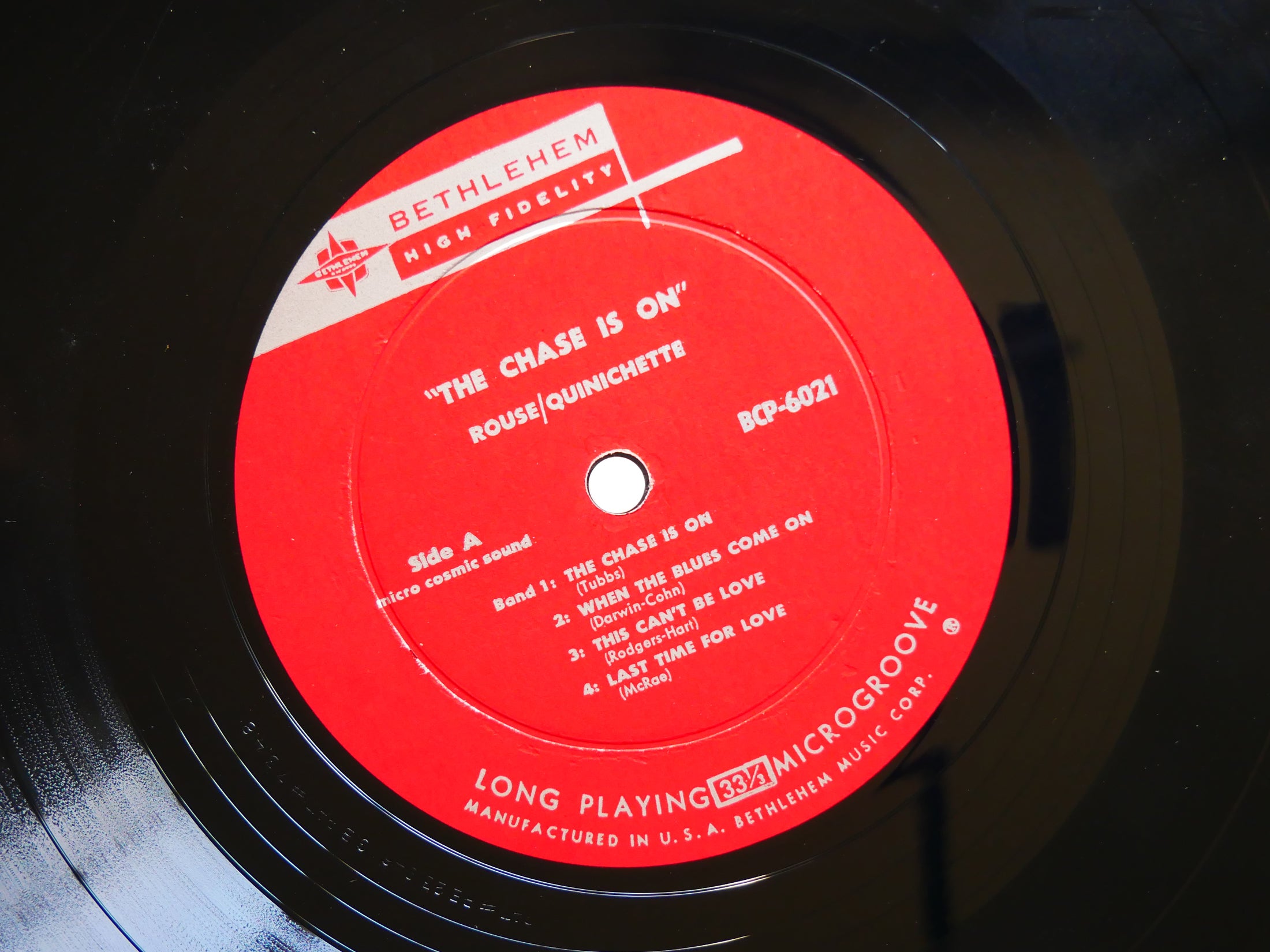 CHARLIE ROUSE PAUL QUINICHETTE The Chase Is On LP BETHLEHEM BCP 6021 US '57 MONO