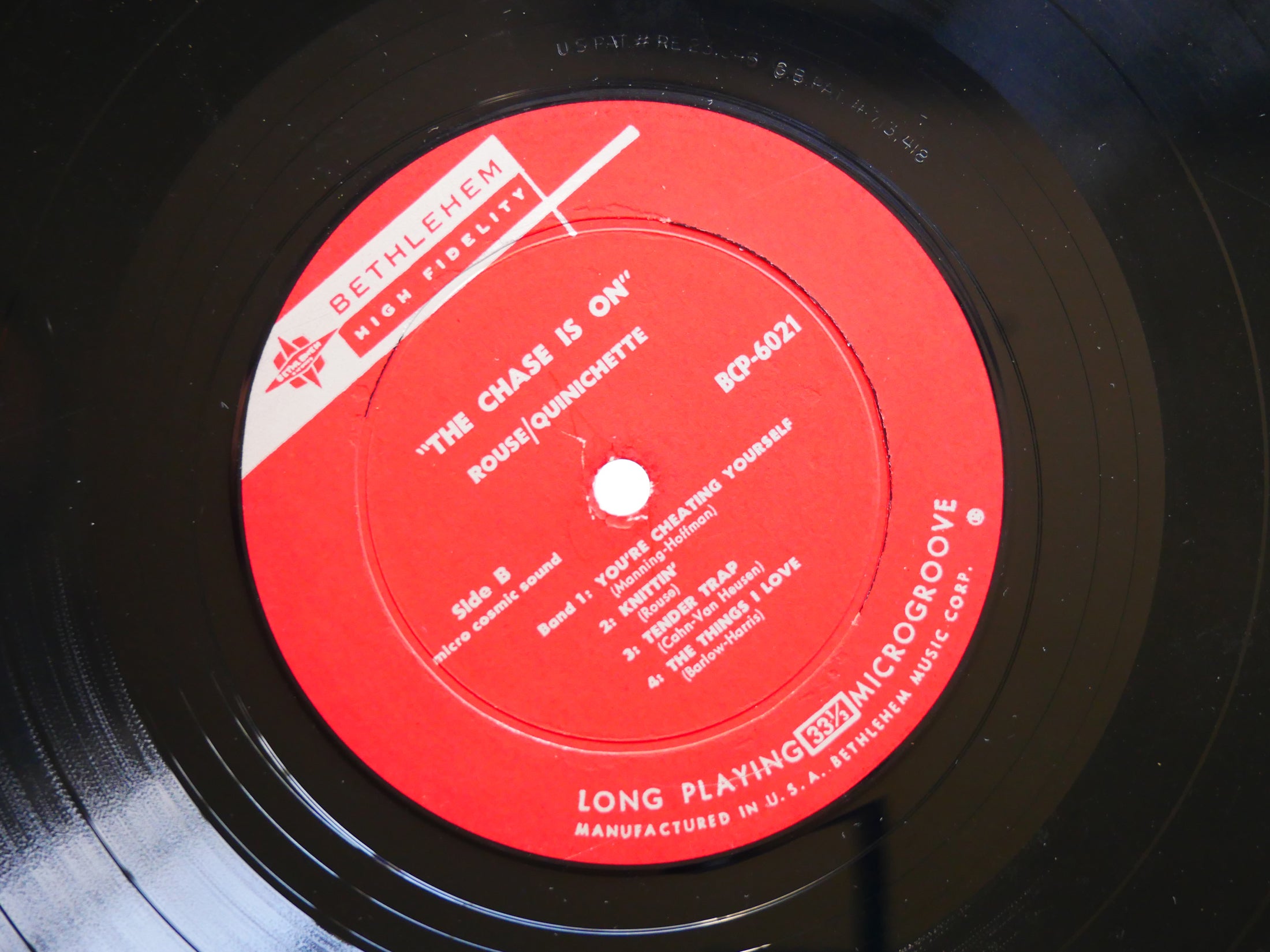 CHARLIE ROUSE PAUL QUINICHETTE The Chase Is On LP BETHLEHEM BCP 6021 US '57 MONO