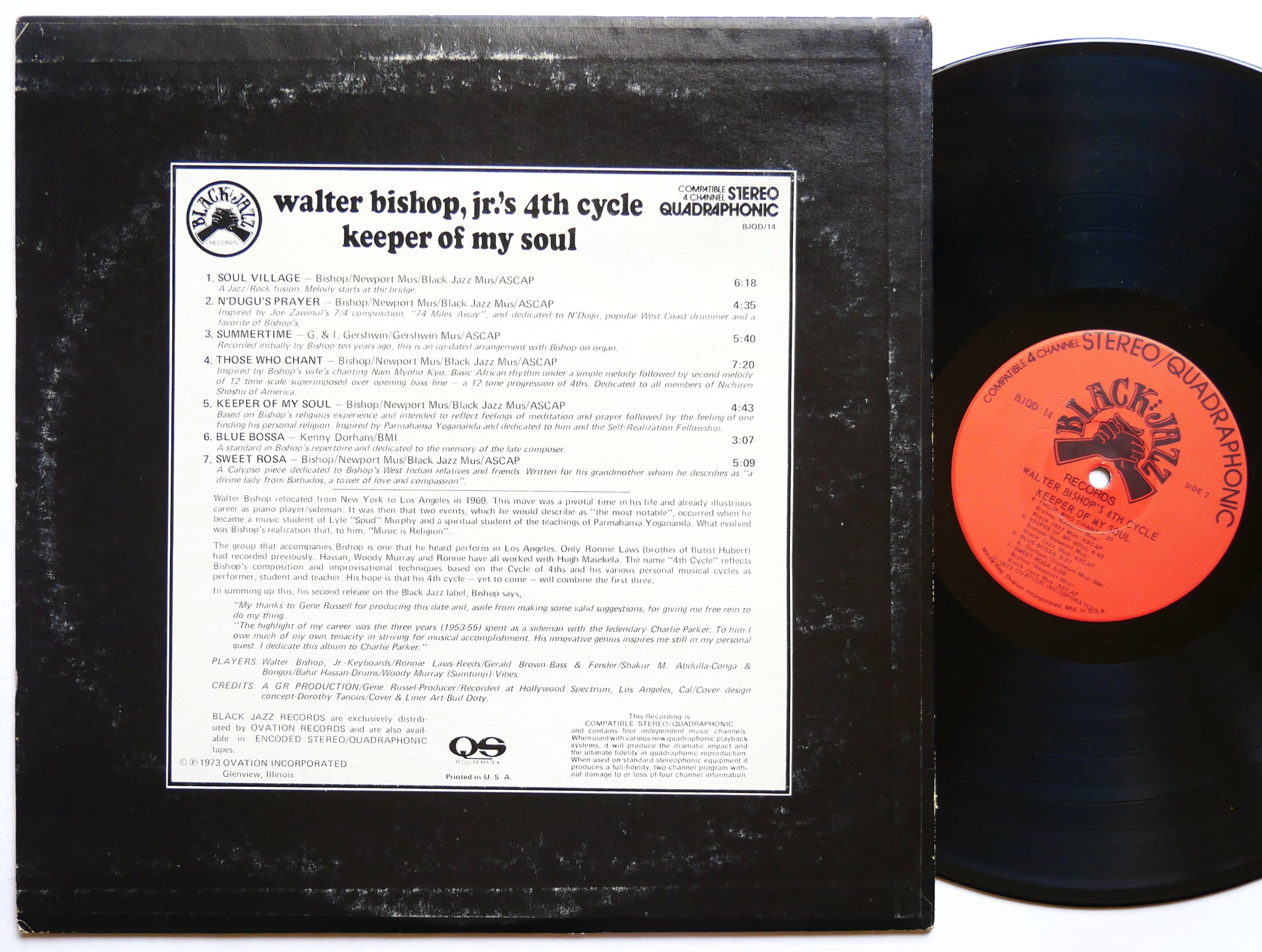 WALTER BISHOP, JR. Keeper Of My Soul LP BLACK JAZZ RECORDS BJQD/14 US 1973 VG+