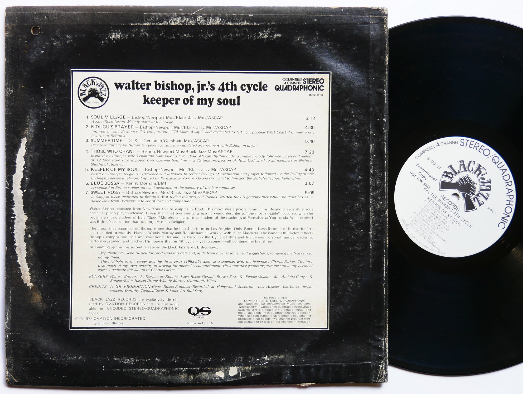 WALTER BISHOP, JR. Keeper Of My Soul LP BLACK JAZZ RECORDS BJQD/14 US 1973 JAZZ