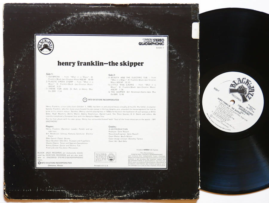 HENRY FRANKLIN The Skipper LP BLACK JAZZ RECORDS BJQD/7 US 1972 PROMO