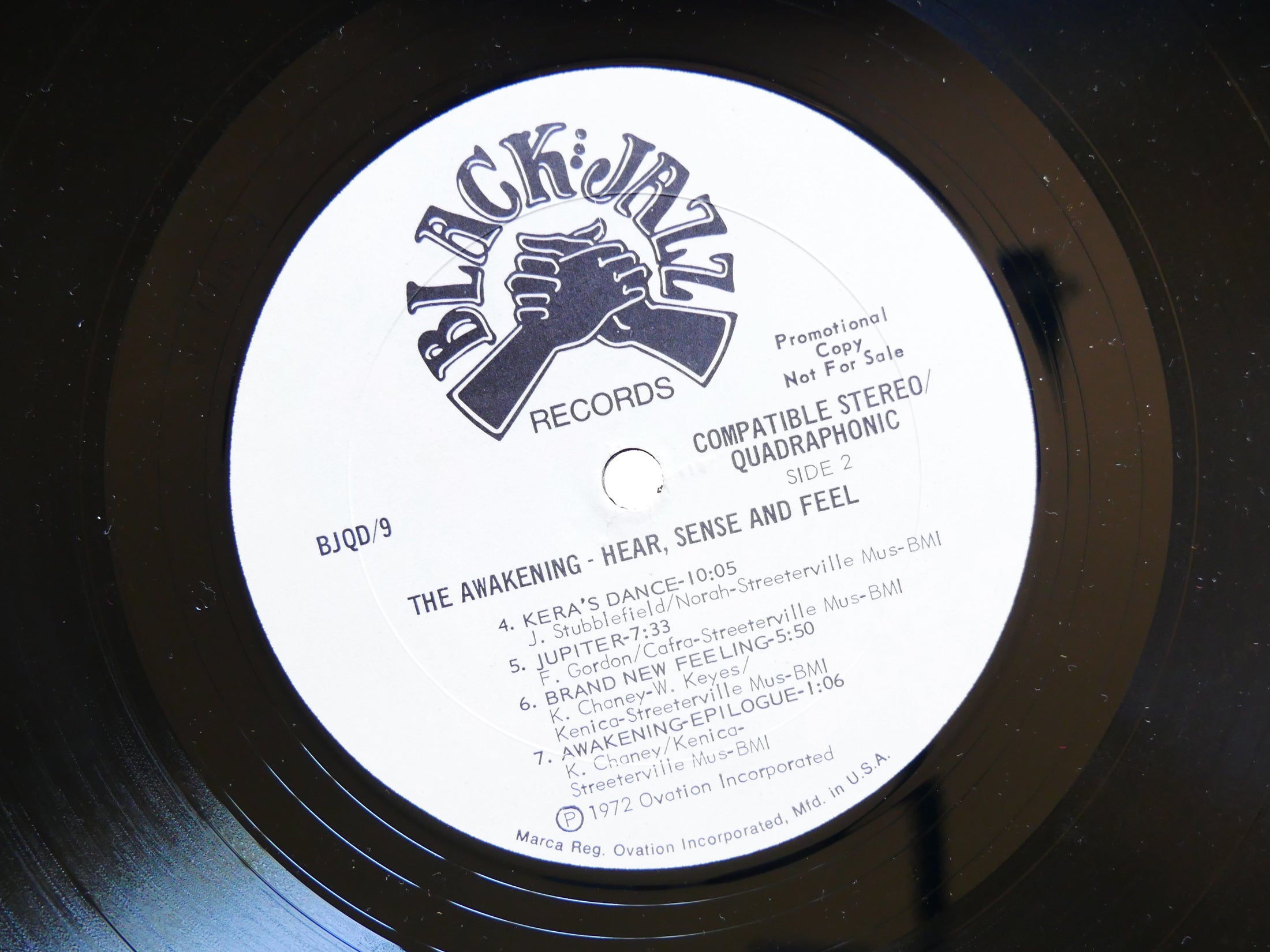 THE AWAKENING Hear, Sense And Feel LP BLACK JAZZ RECORDS BJQD/9 US 1972 PROMO