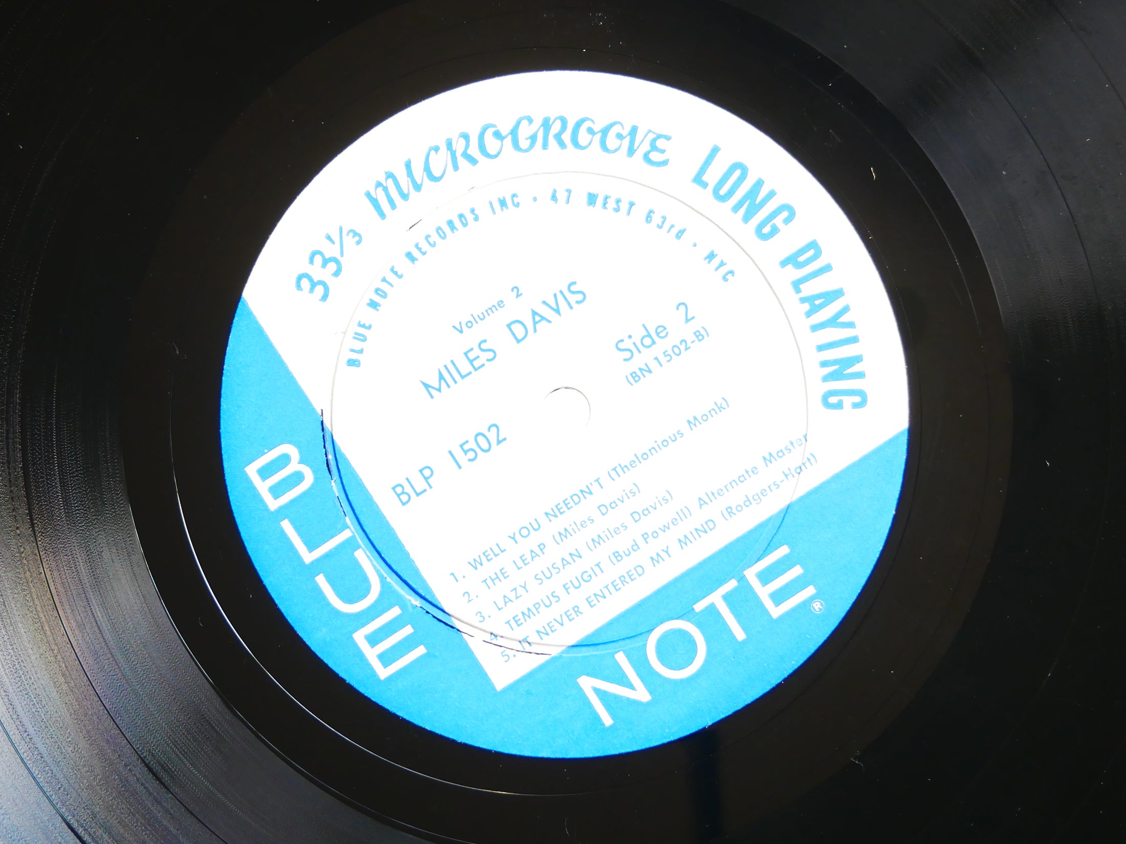 MILES DAVIS Volume 2 LP BLUE NOTE BLP 1502 US 1965 NY RVG EAR MONO Jackie McLean