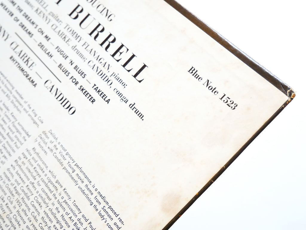 KENNY BURRELL Introducing LP BLUE NOTE 1523 US 1956 LEX EAR MONO Tommy Flanagan