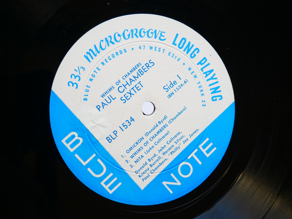 PAUL CHAMBERS Whims Of Chambers LP BLUE NOTE BLP 1534 US 1957 MONO John Coltrane