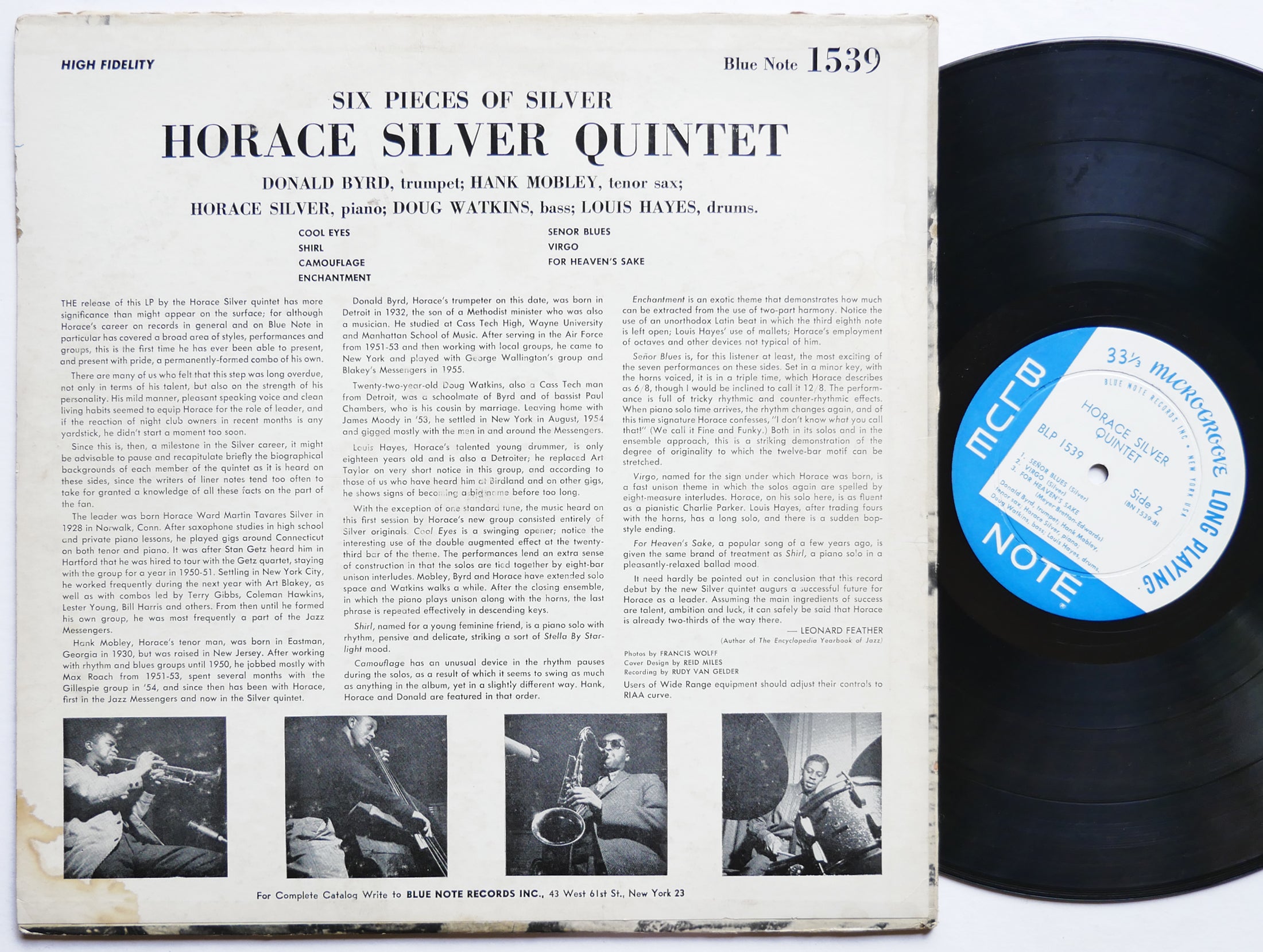 HORACE SILVER 6 Pieces Of Silver LP BLUE NOTE BLP 1539 US 1962 MONO Hank Mobley