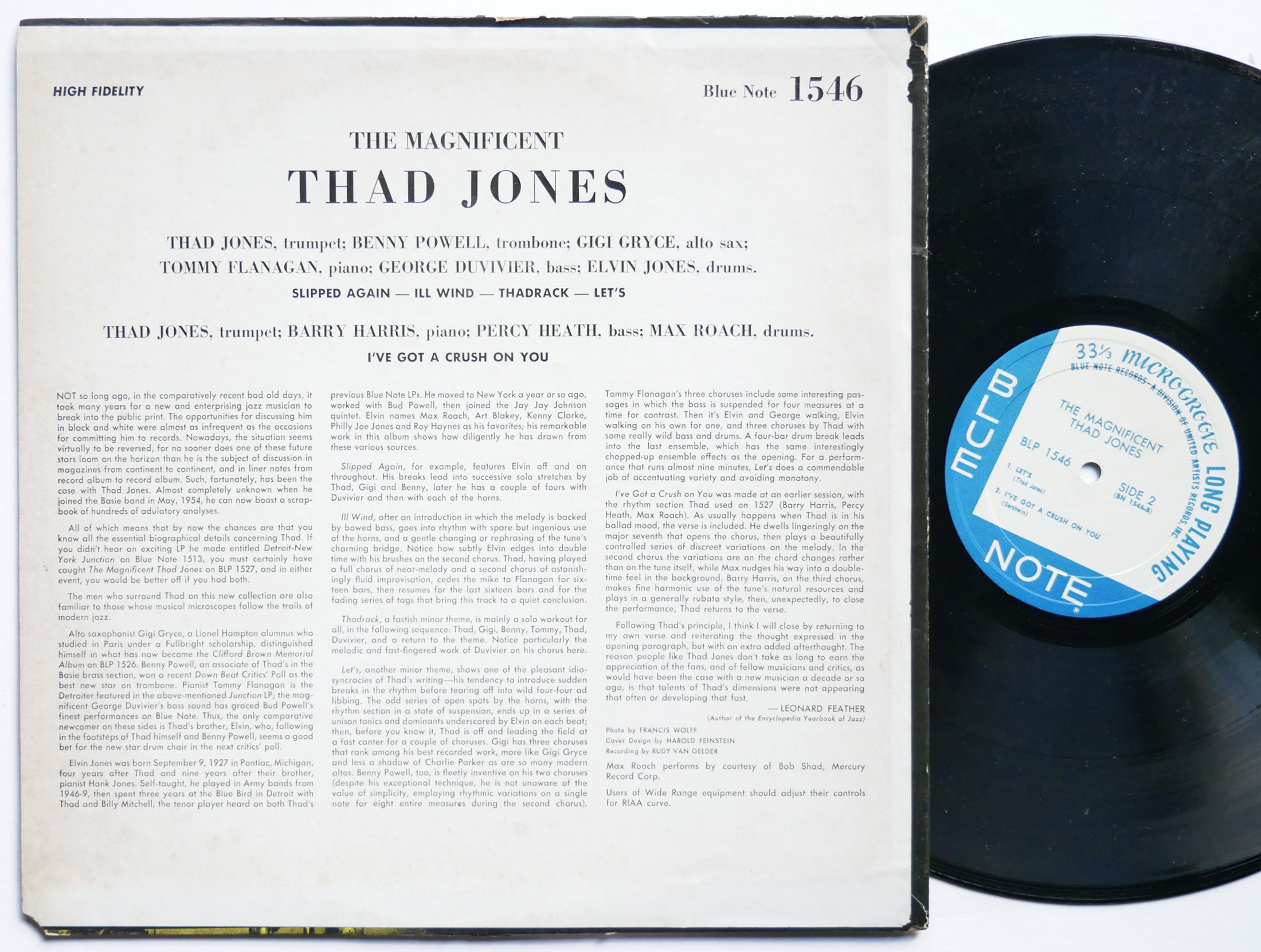 THAD JONES The Magnificent Vol.3 LP BLUE NOTE BLP 1546 US '72 UA MONO Gigi Gryce