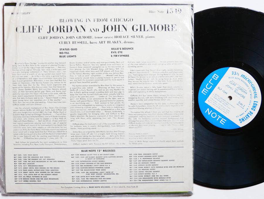 CLIFFORD JORDAN JOHN GILMORE Blowing In From Chicago LP BLUE NOTE 1549 US 1958