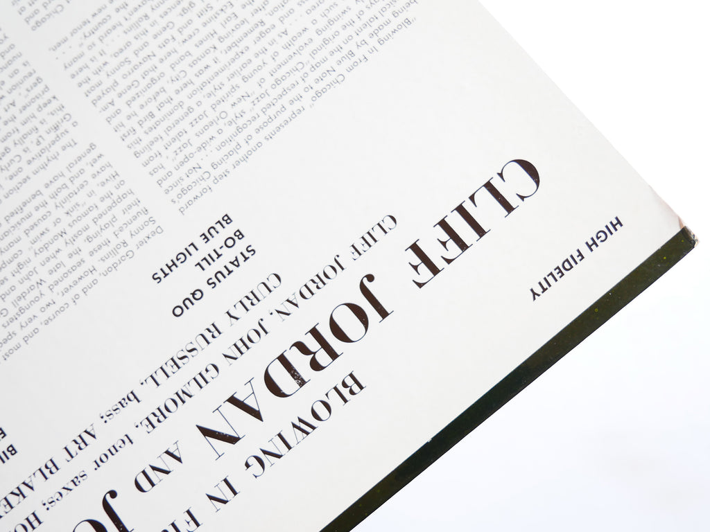 CLIFFORD JORDAN JOHN GILMORE Blowing In From Chicago LP BLUE NOTE 1549 US 1958