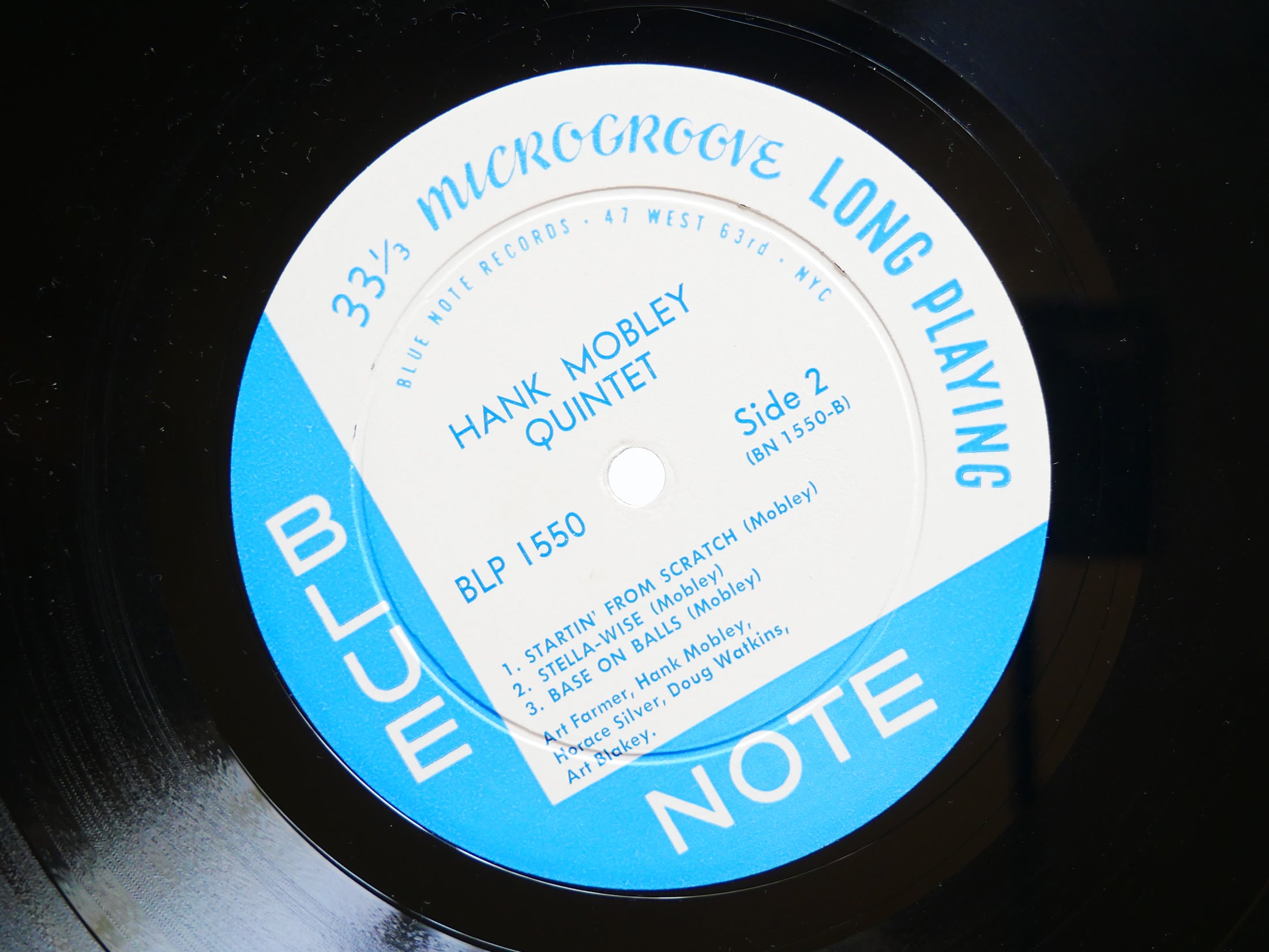 HANK MOBLEY Quintet BLUE NOTE BLP 1550 US '58 RVG EAR MONO 47 W. 63rd Art Blakey