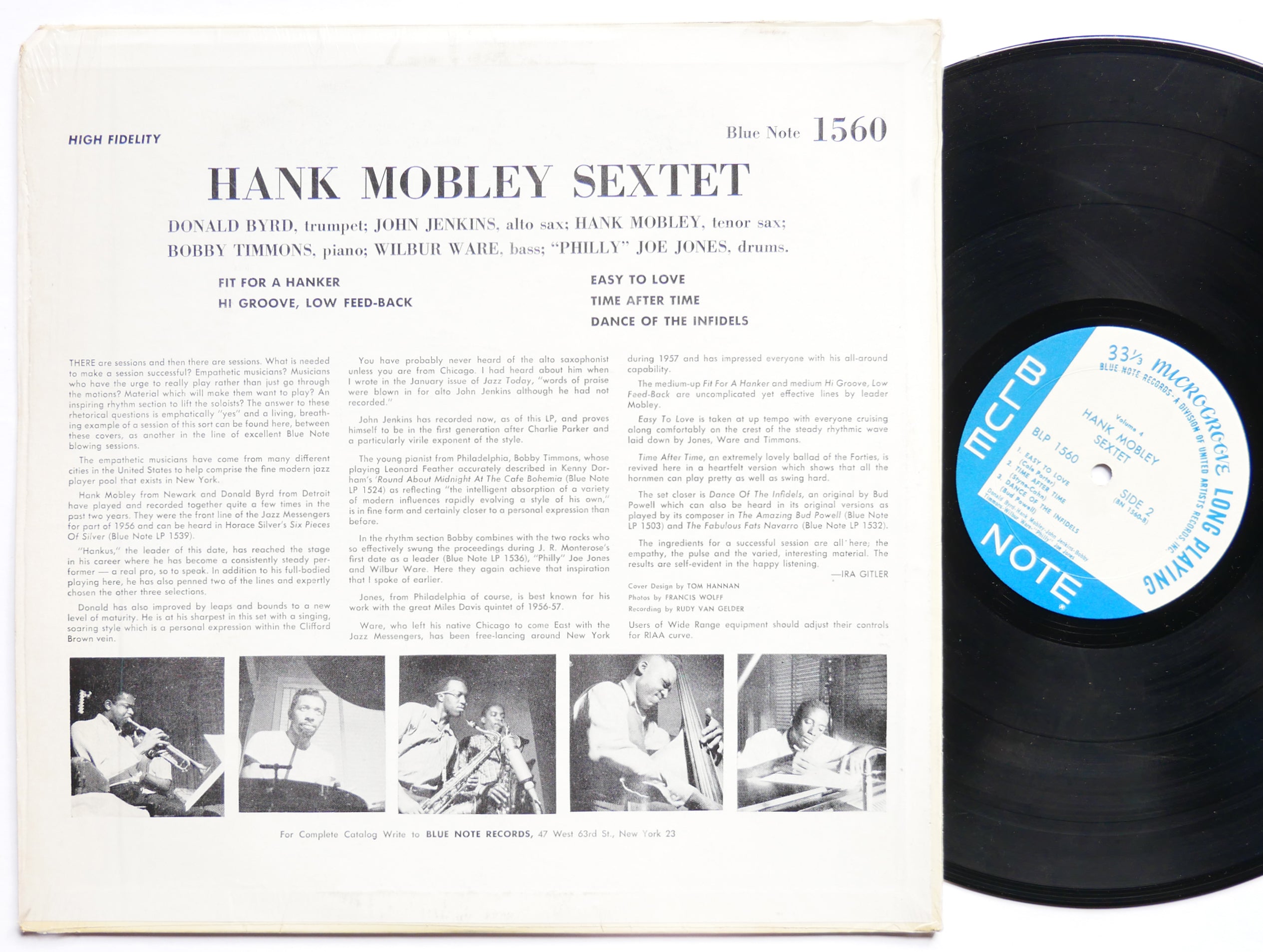 HANK MOBLEY Sextet Hank LP BLUE NOTE 1560 US 1970 MONO Donald Byrd John Jenkins