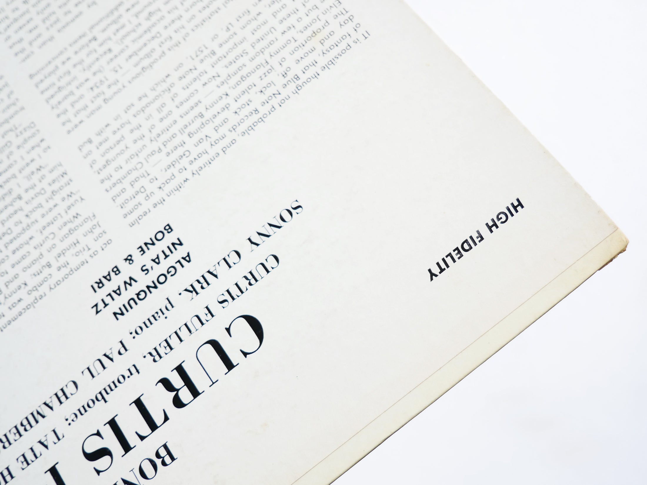 CURTIS FULLER Bone & Bari LP BLUE NOTE BLP 1572 US 1957 DG MONO Sonny Clark VG+