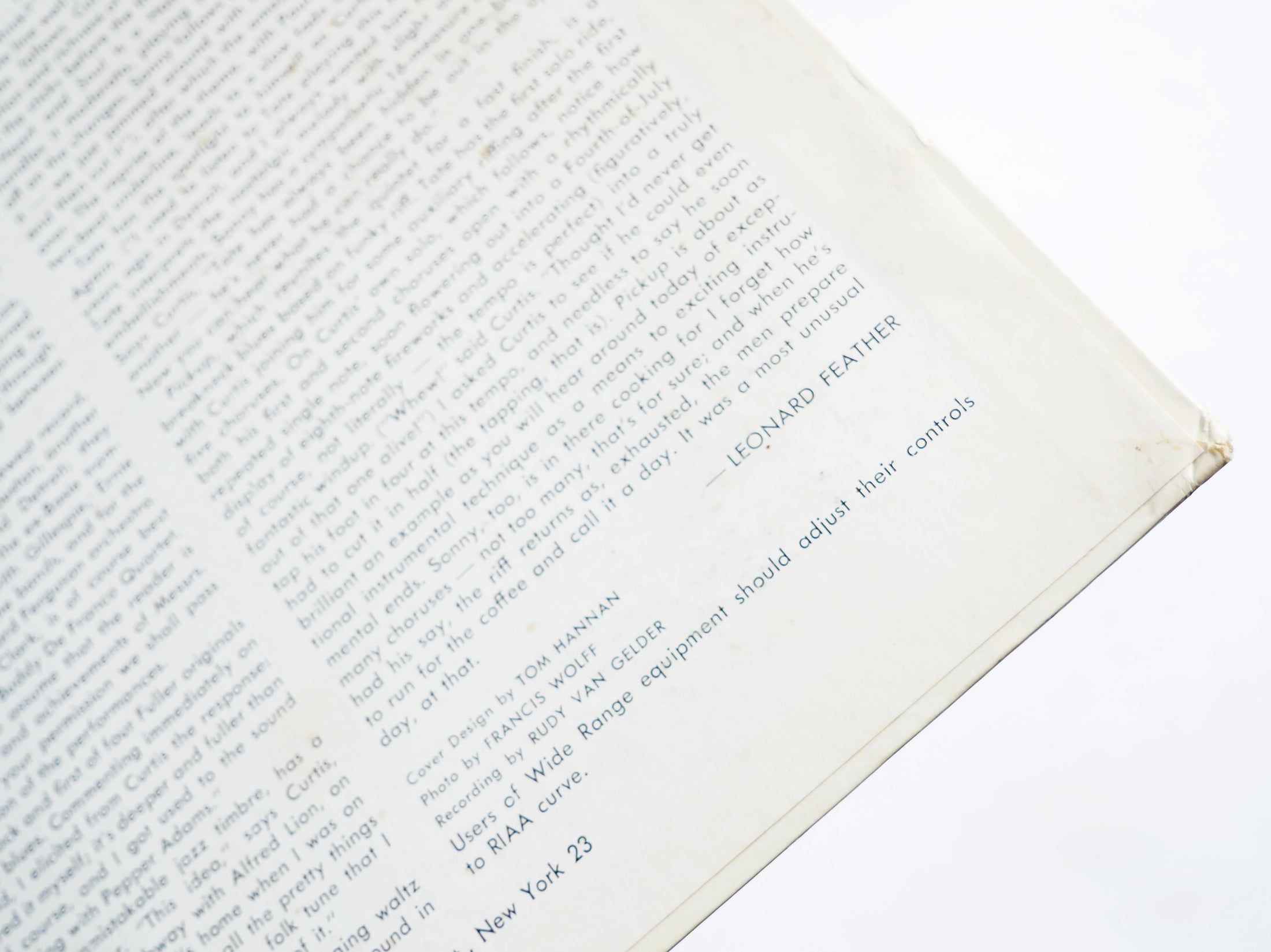 CURTIS FULLER Bone & Bari LP BLUE NOTE BLP 1572 US 1957 DG MONO Sonny Clark VG+