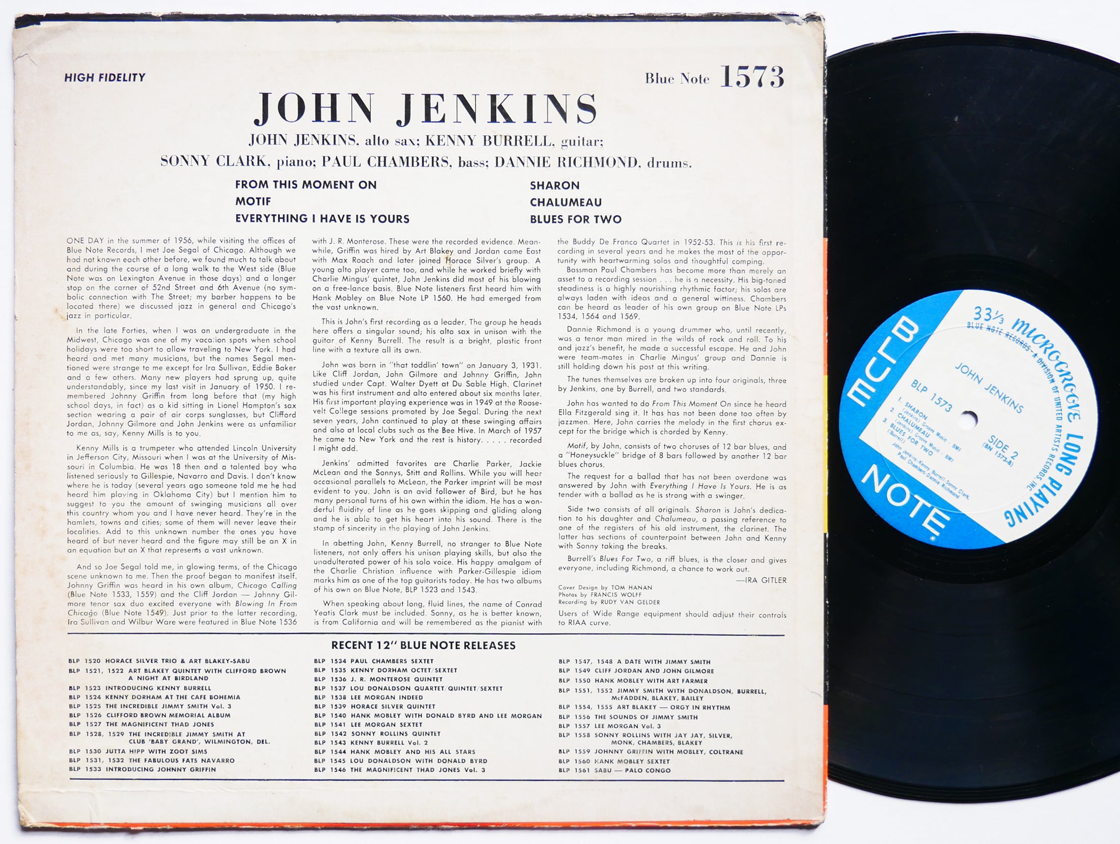 洋楽 John Jenkins Kenny Burrell Mono BLP 1573 John Jenkins / Kenny