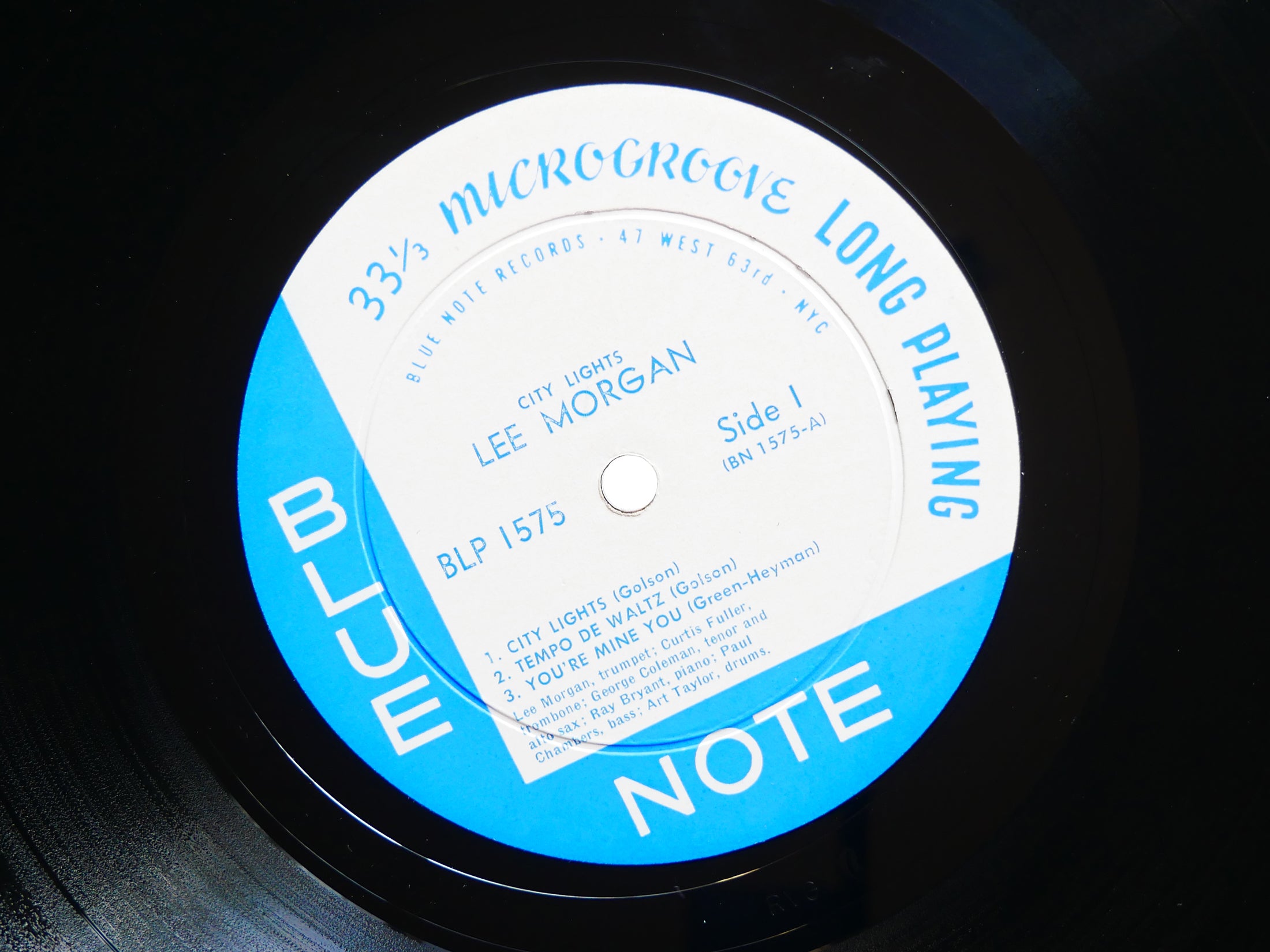 LEE MORGAN City Lights LP BLUE NOTE BLP 1575 US 1958 EAR DG MONO Curtis Fuller