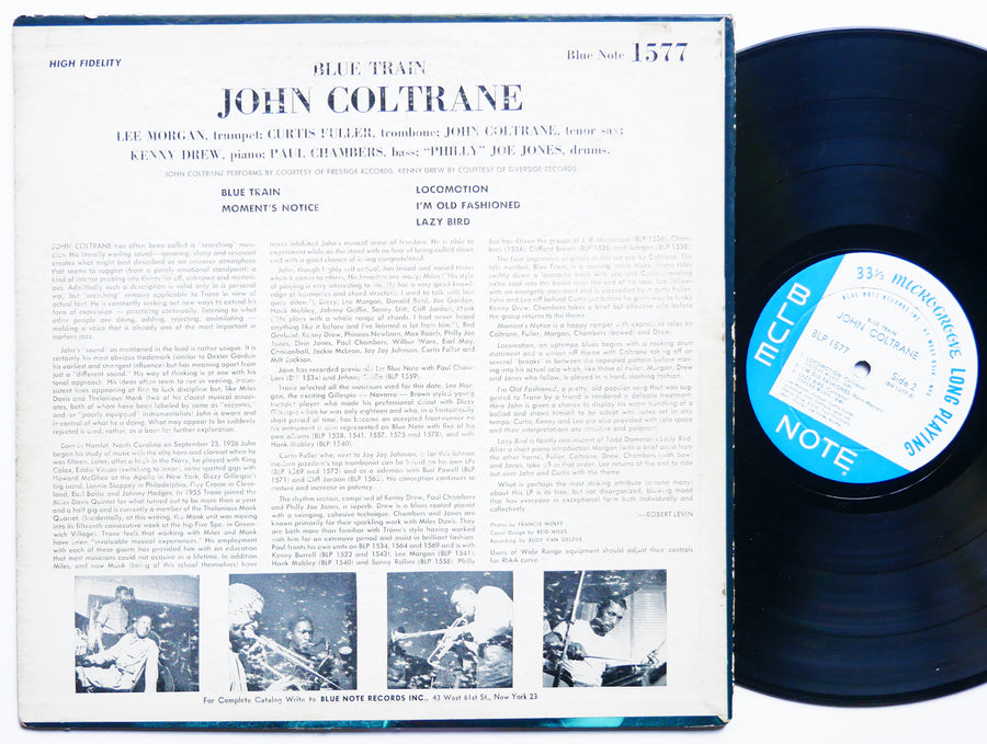 JOHN COLTRANE Blue Train LP BLUE NOTE BLP 1577 US 1959 RVG EAR MONO Lee Morgan