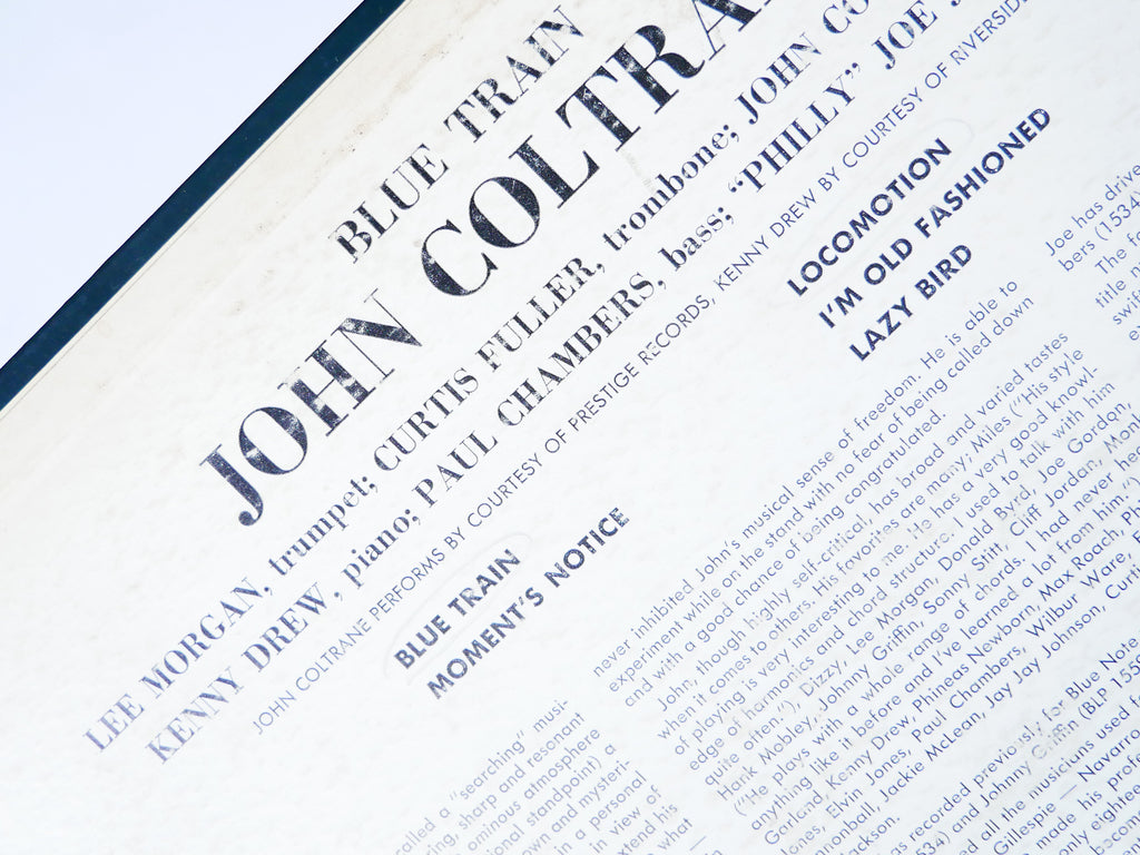 JOHN COLTRANE Blue Train LP BLUE NOTE BLP 1577 US 1959 RVG EAR MONO Lee Morgan
