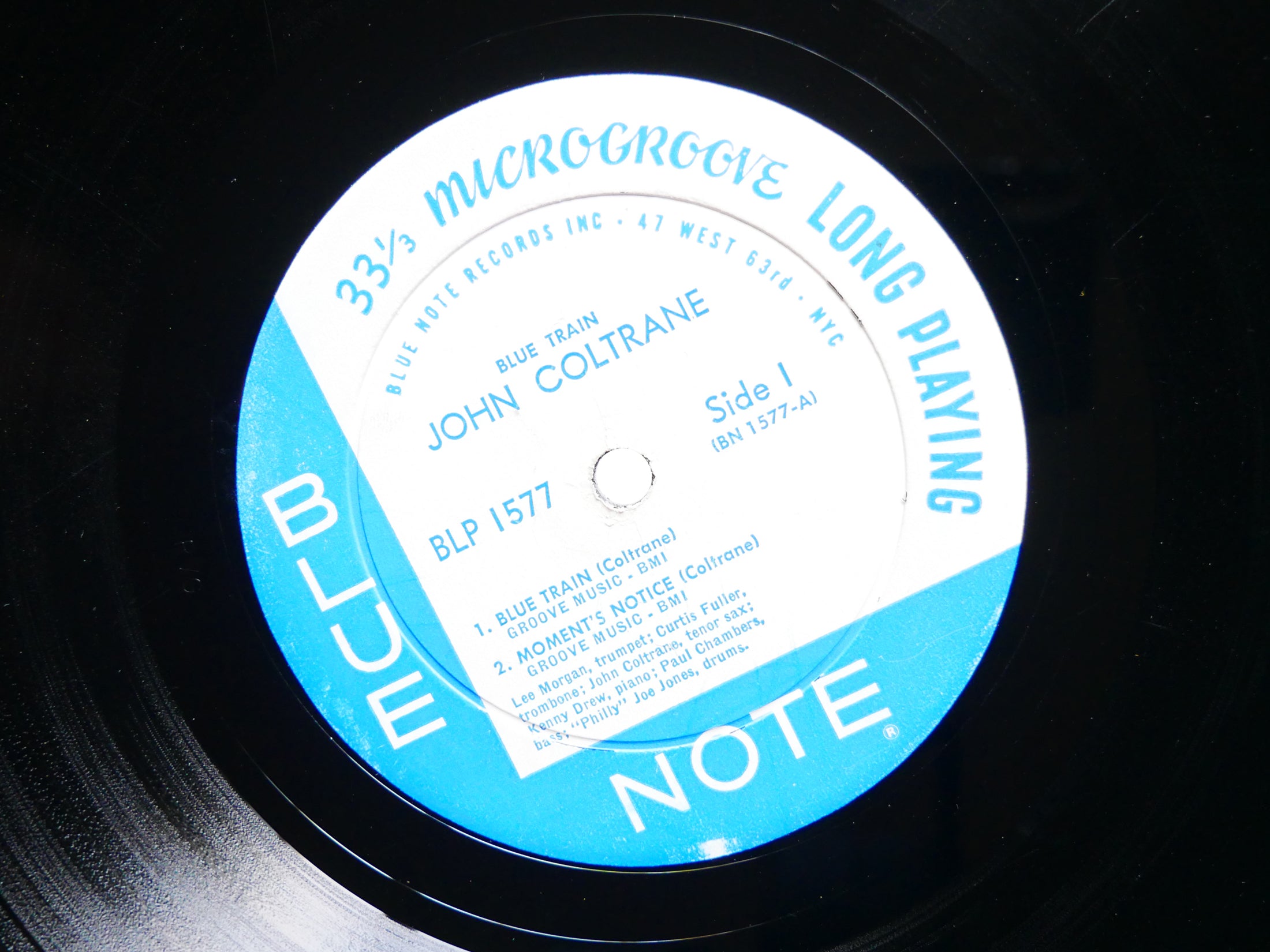 JOHN COLTRANE Blue Train LP BLUE NOTE BLP 1577 US 1959 RVG EAR MONO Lee Morgan