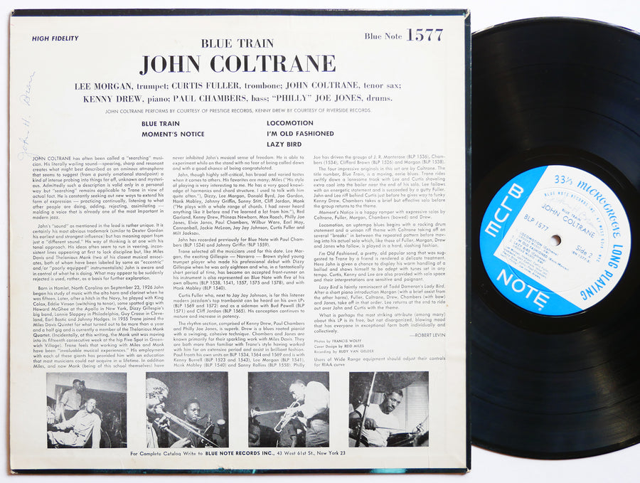 JOHN COLTRANE Blue Train LP BLUE NOTE BLP 1577 US 1962 DG EAR MONO Lee Morgan