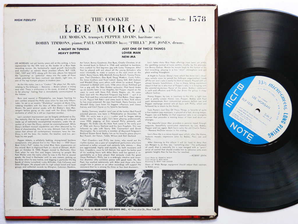LEE MORGAN The Cooker LP BLUE NOTE BLP 1578 US 1962 NY EAR DG MONO Bobby Timmons