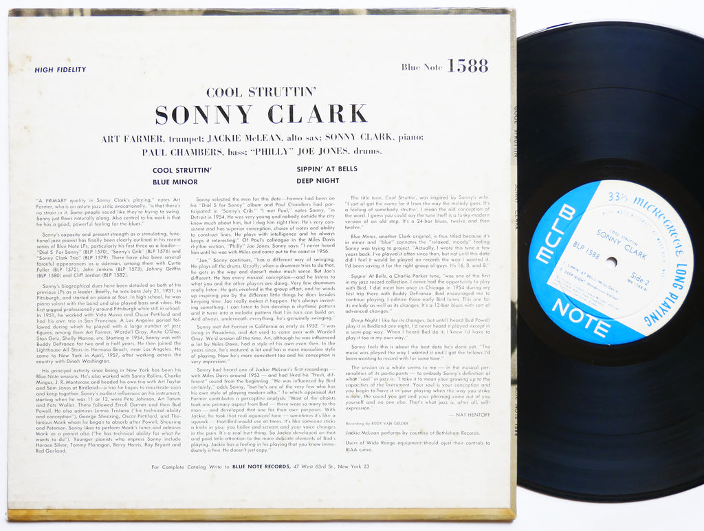 SONNY CLARK Cool Struttin' LP BLUE NOTE BLP 1588 US 1959 RVG EAR DG MONO VG+