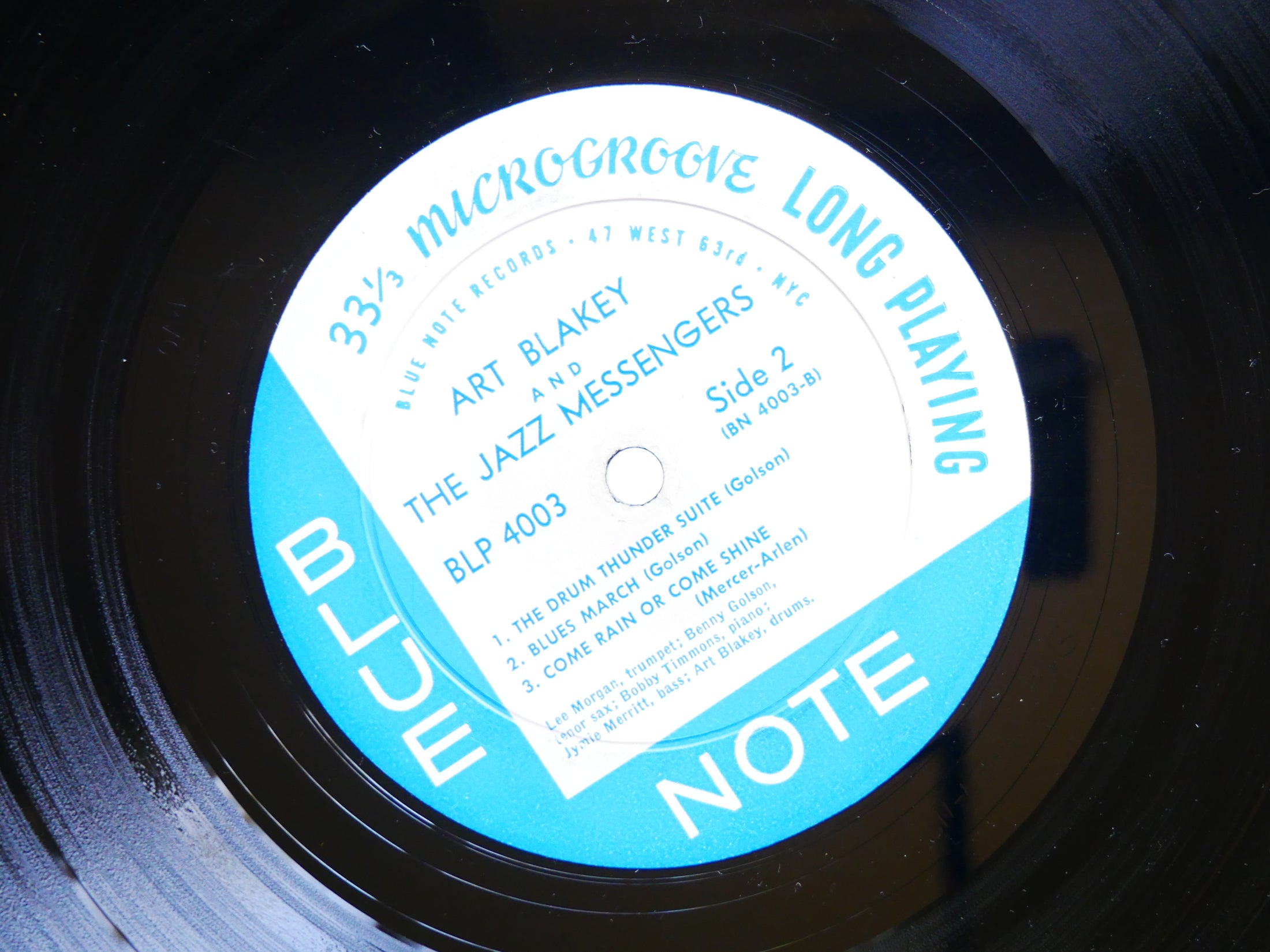 ART BLAKEY Moanin' LP BLUE NOTE BLP 4003 US '59 EAR DG MONO 47 W.63rd Lee Morgan