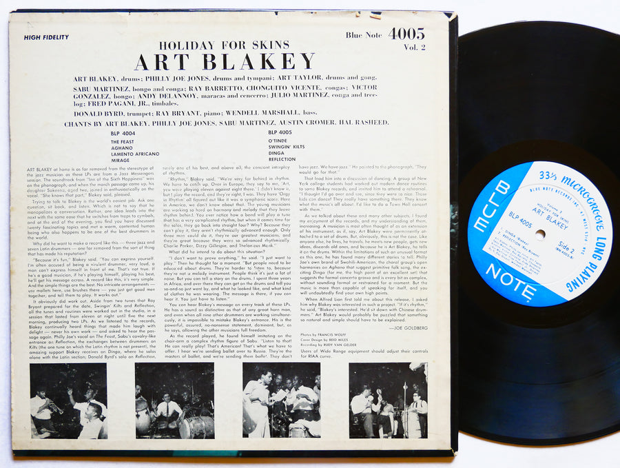 ART BLAKEY Holiday For Skins Vo. 2 LP BLUE NOTE BLP 4005 EAR DG MONO Donald Byrd