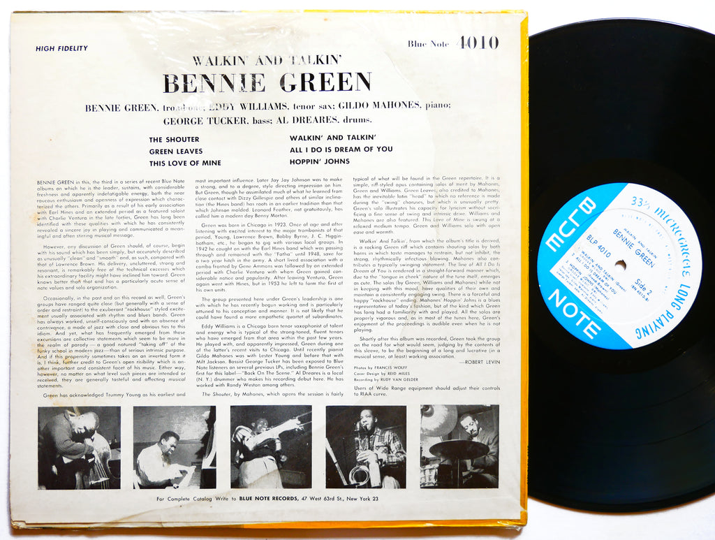 BENNIE GREEN Walkin' And Talkin' LP BLUE NOTE BLP 4010 US '66 RVG MONO 47 W.63rd