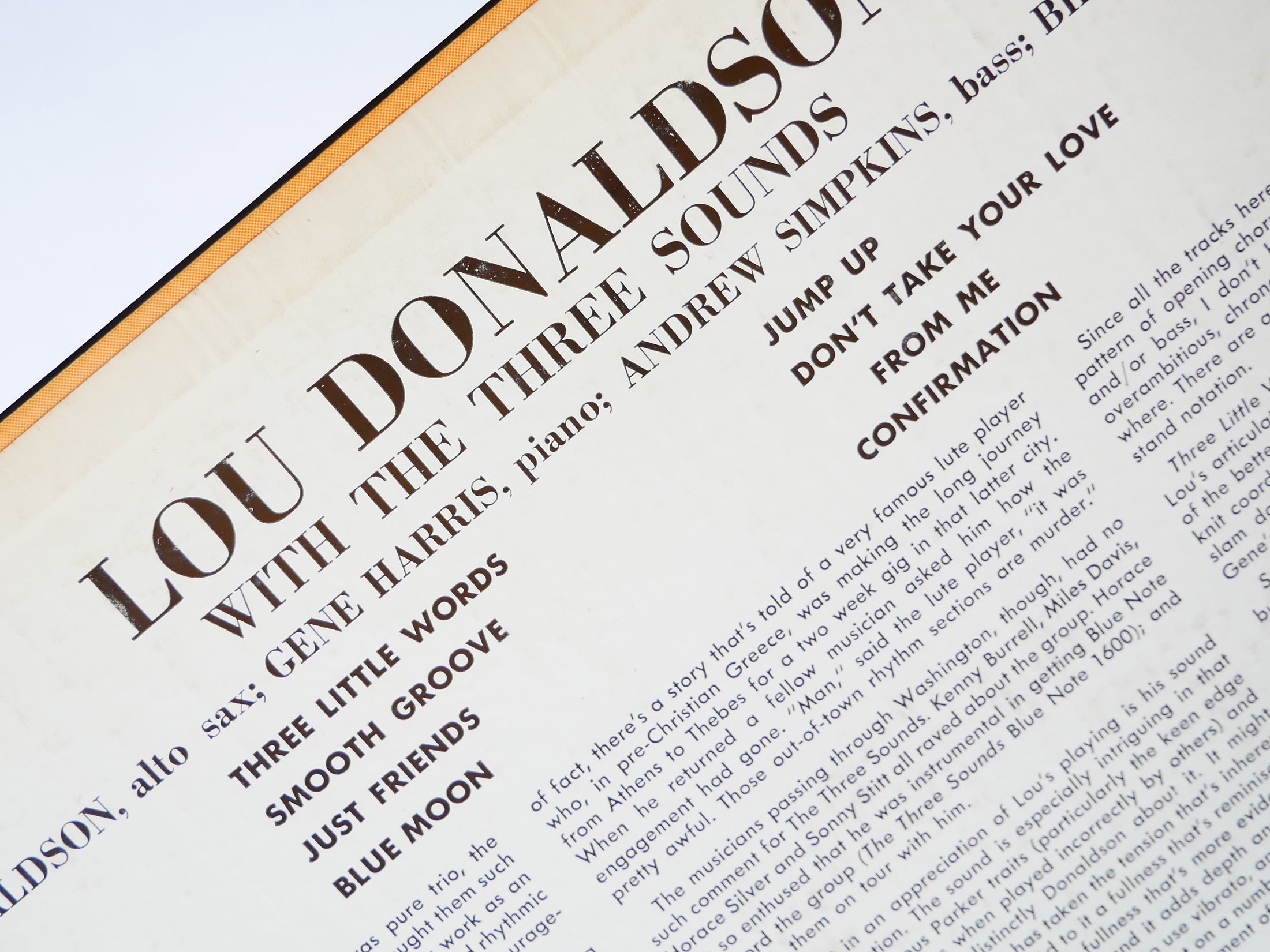 LOU DONALDSON THE THREE SOUNDS LD+3 LP BLUE NOTE BLP 4012 US '61 RVG EAR DG MONO